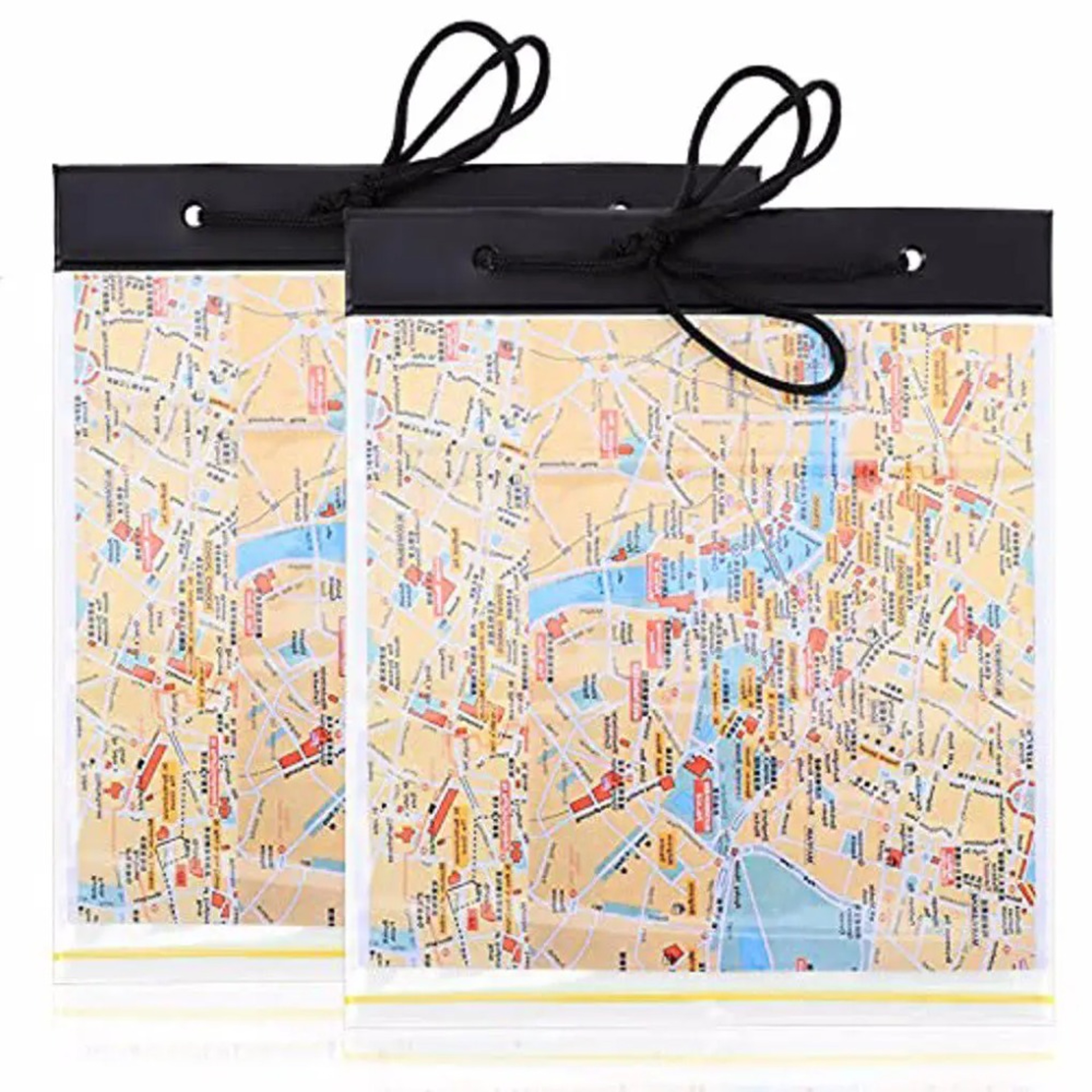 Waterproof PVC Map Case With Zipper For Outdoor Camping  Travel Storage 2