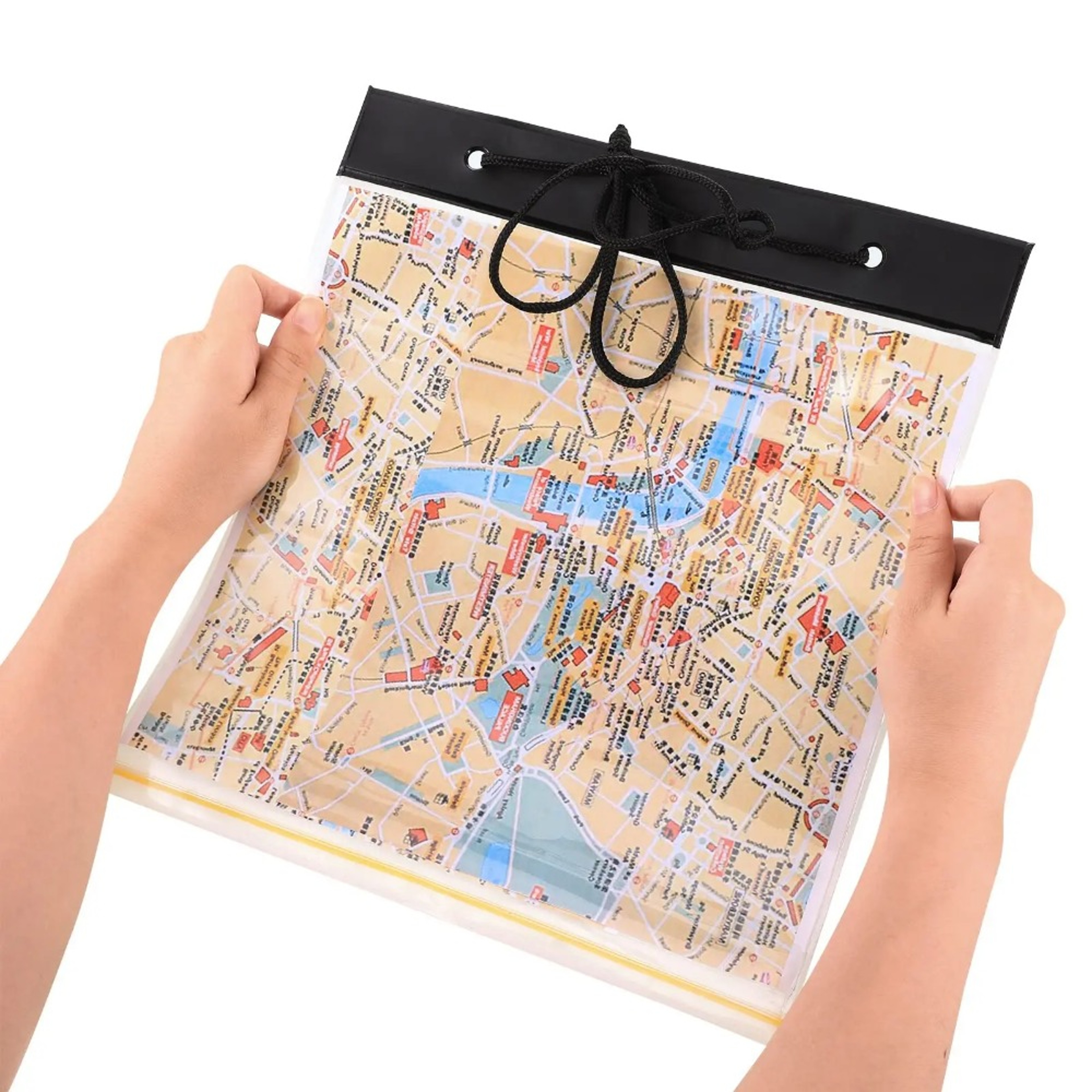 Waterproof PVC Map Case With Zipper For Outdoor Camping  Travel Storage 3