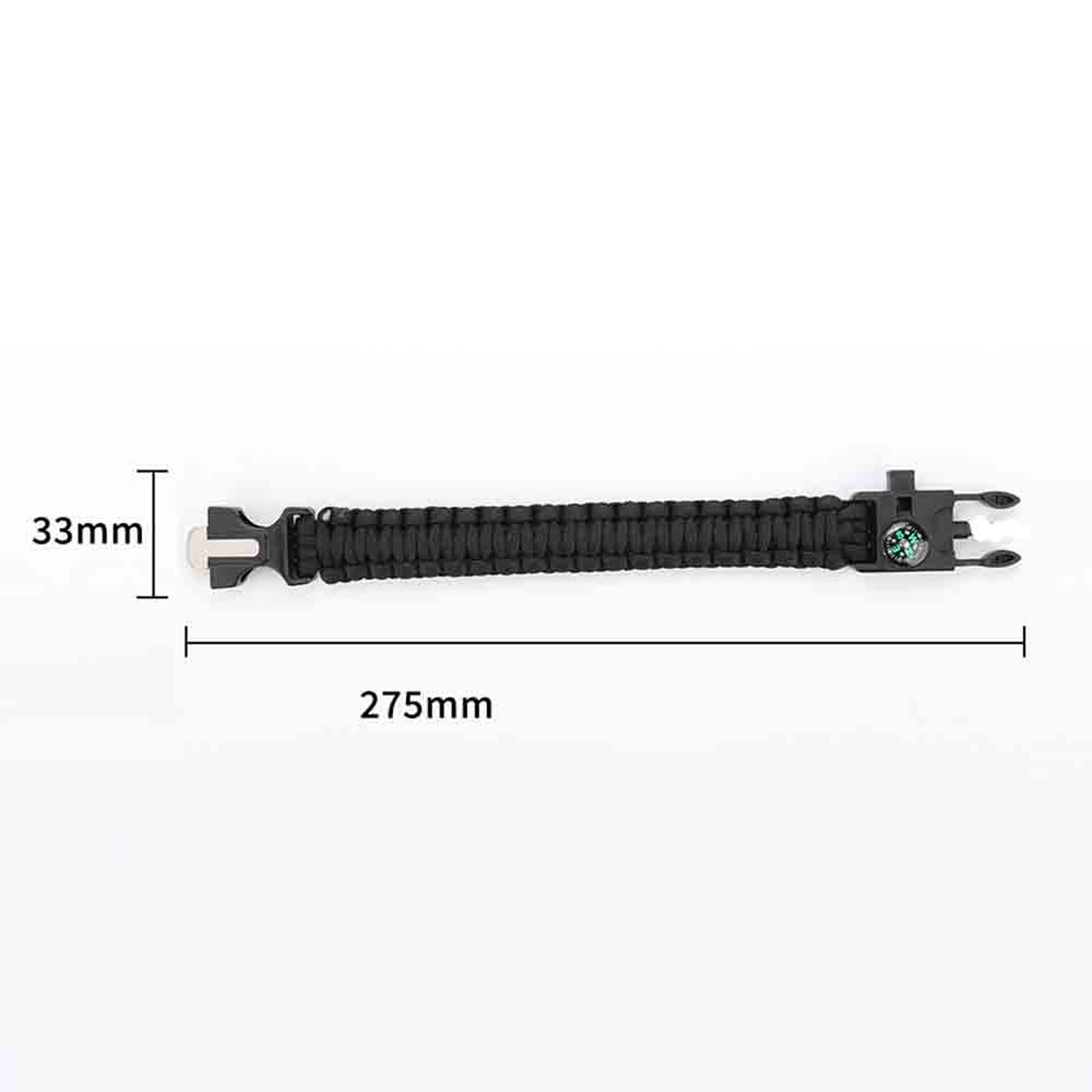 Survival Bracelet With Compass  Whistle Multifunction Tactical Camping Gear 3