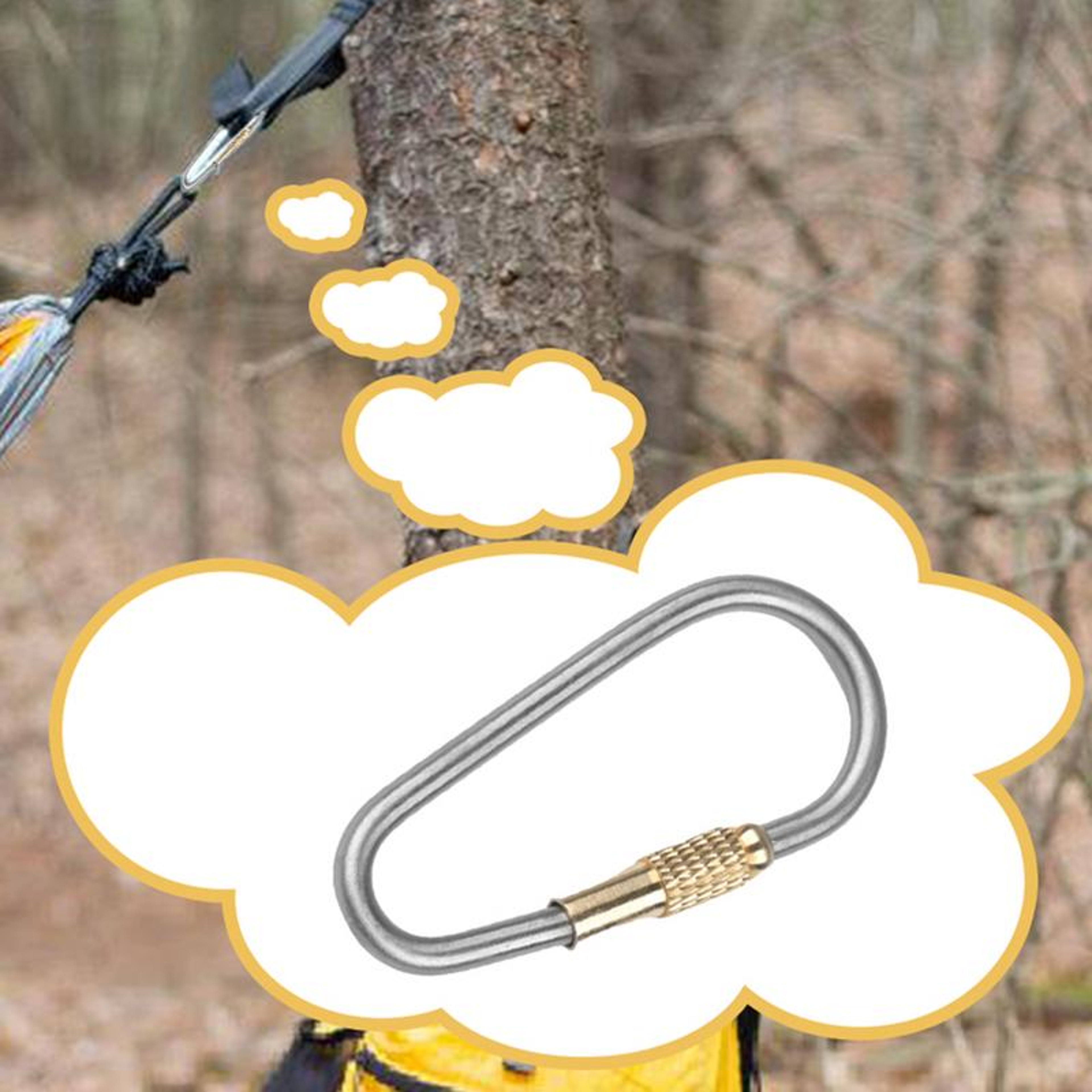 Titanium Screw Lock Carabiner Clip Keyring High Strength, Quick Release for Outdoor Adventures – view 5