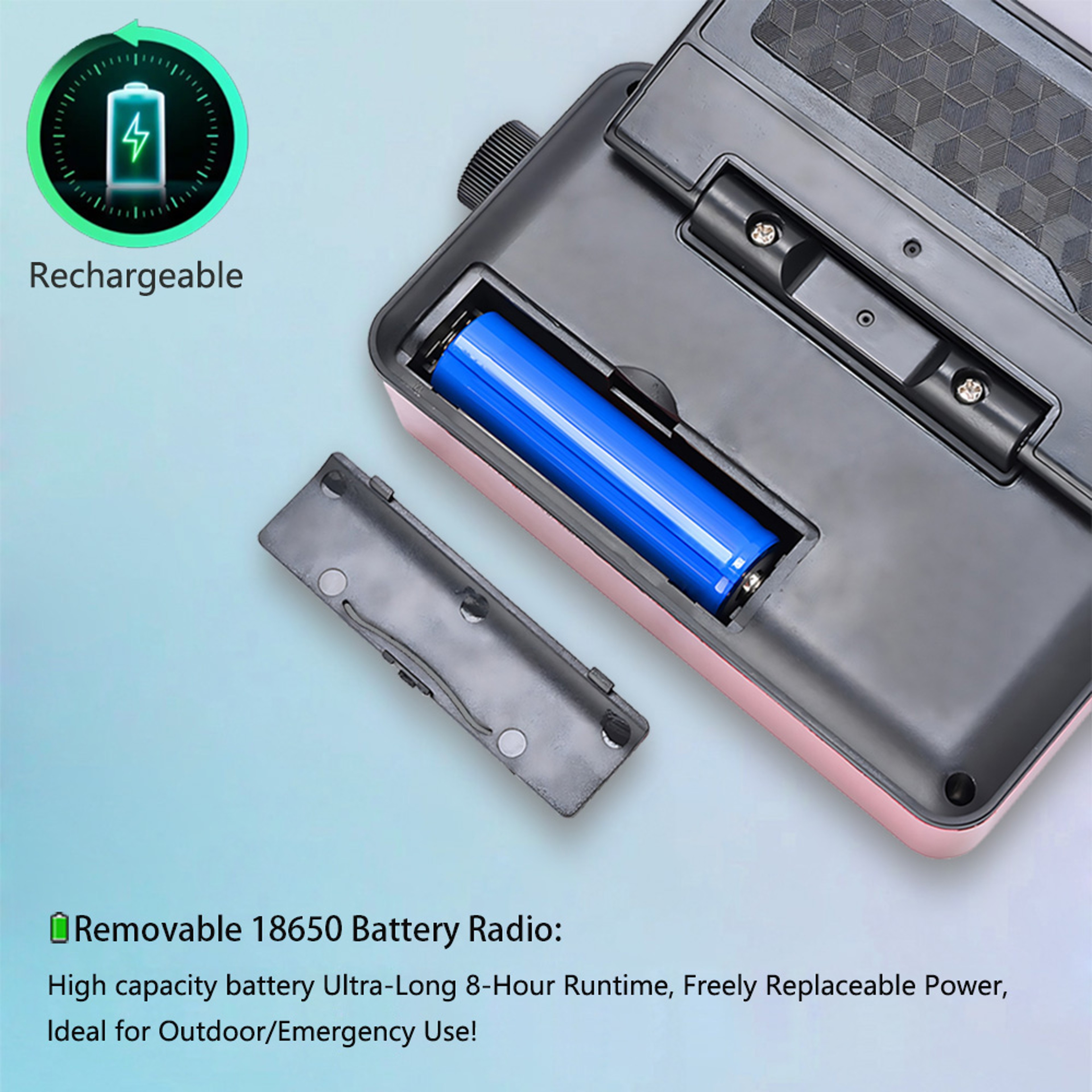 Solar Portable FM Radio Bluetooth Speaker with LED Light and USB Player – view 5