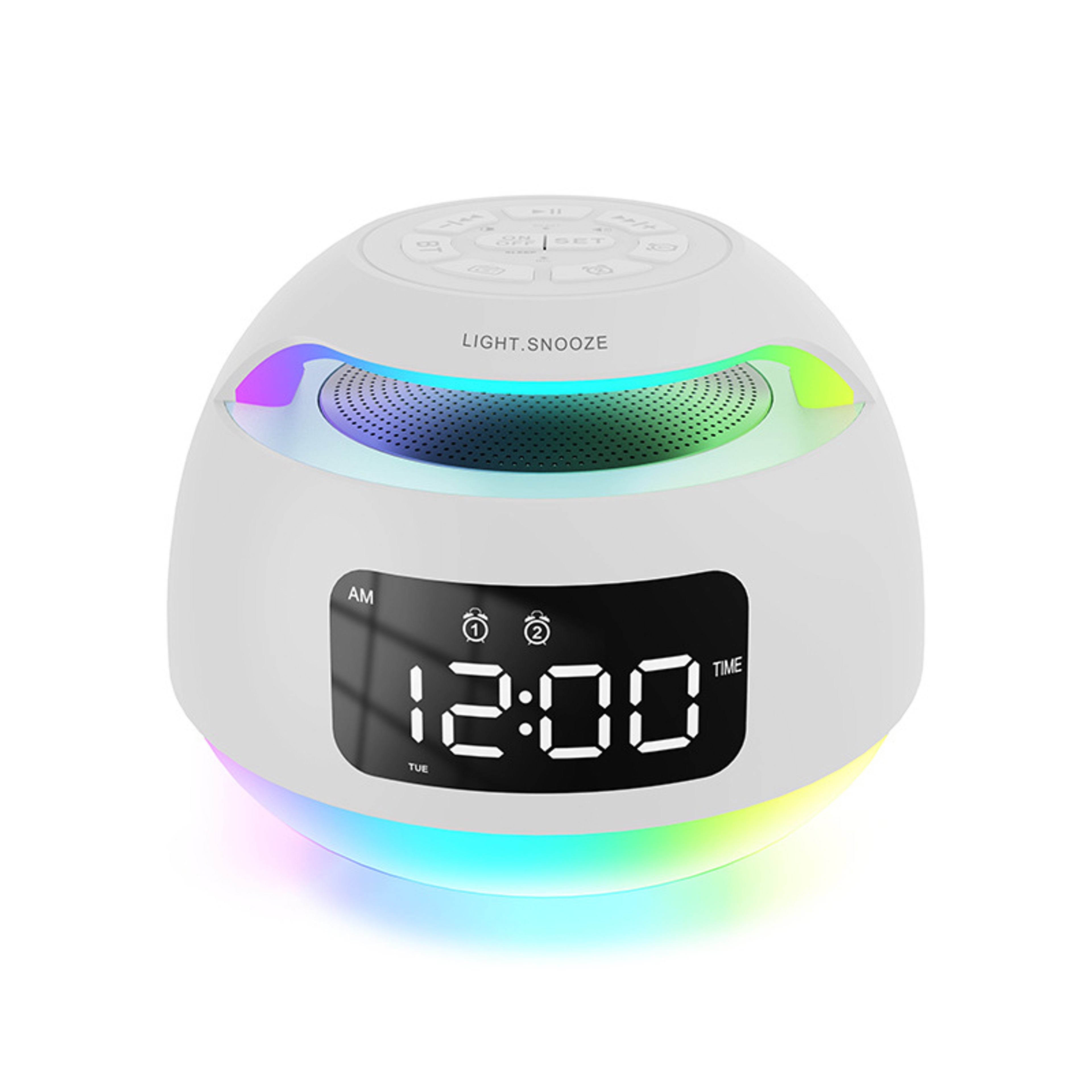 Bluetooth Alarm Clock Speaker with FM Radio Dual Alarm and Mood Light – view 8