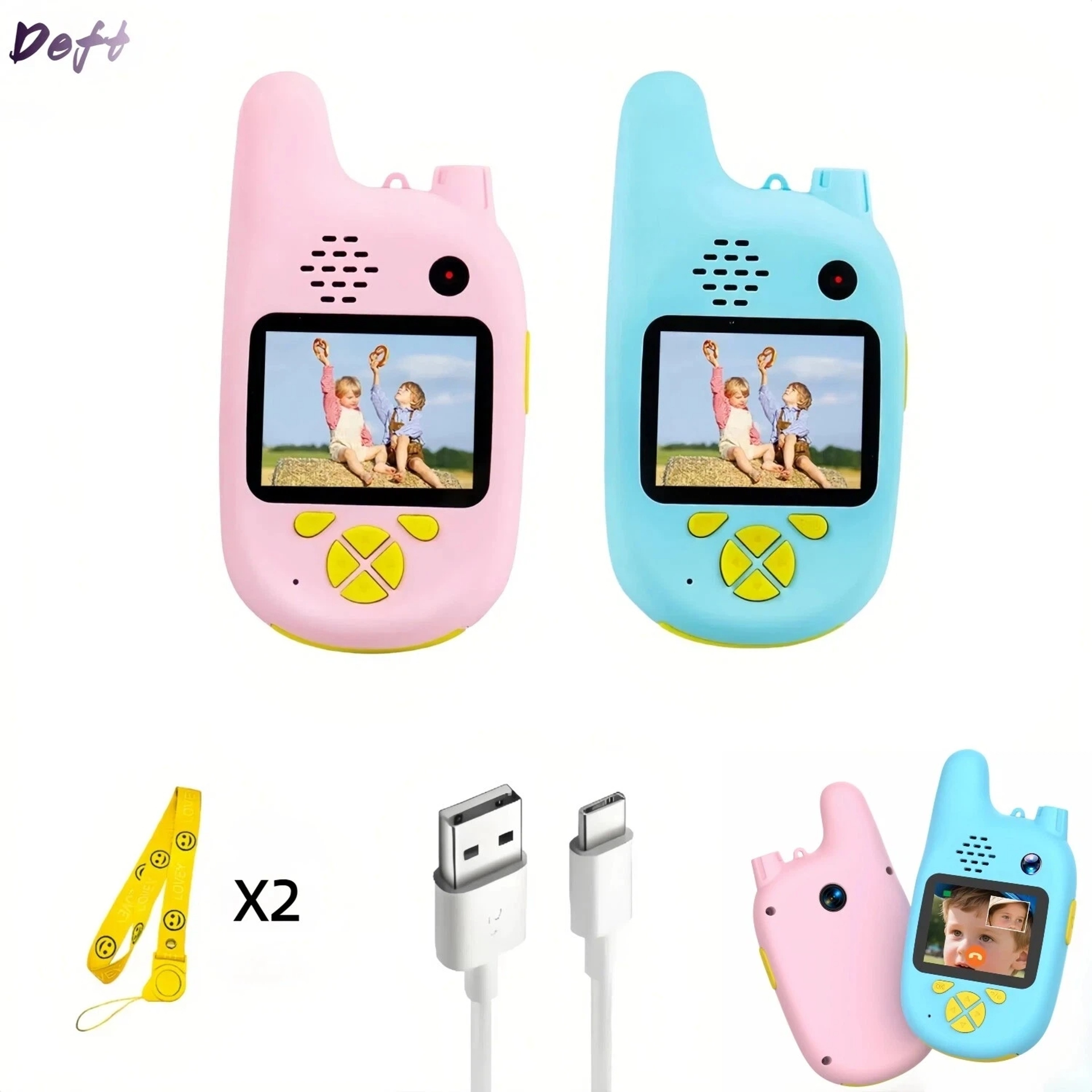 Rechargeable Kids Walkie Talkie Range Mini Radio Transceivers For Halloween Gifts  Outdoor Fun 1