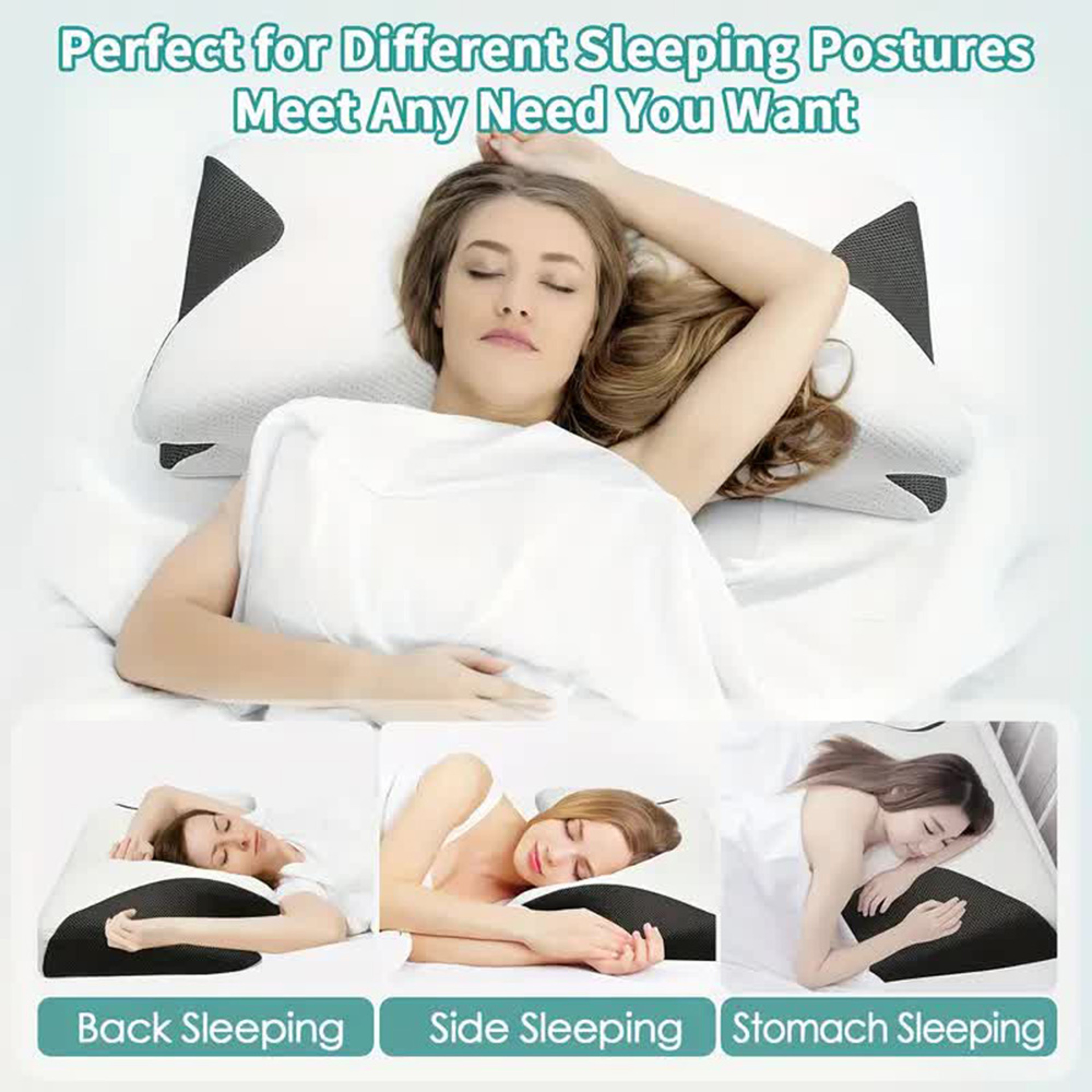Butterfly Cervical Pillow For Neck Support Memory Foam Orthopedic Side Sleeper Pillow 1