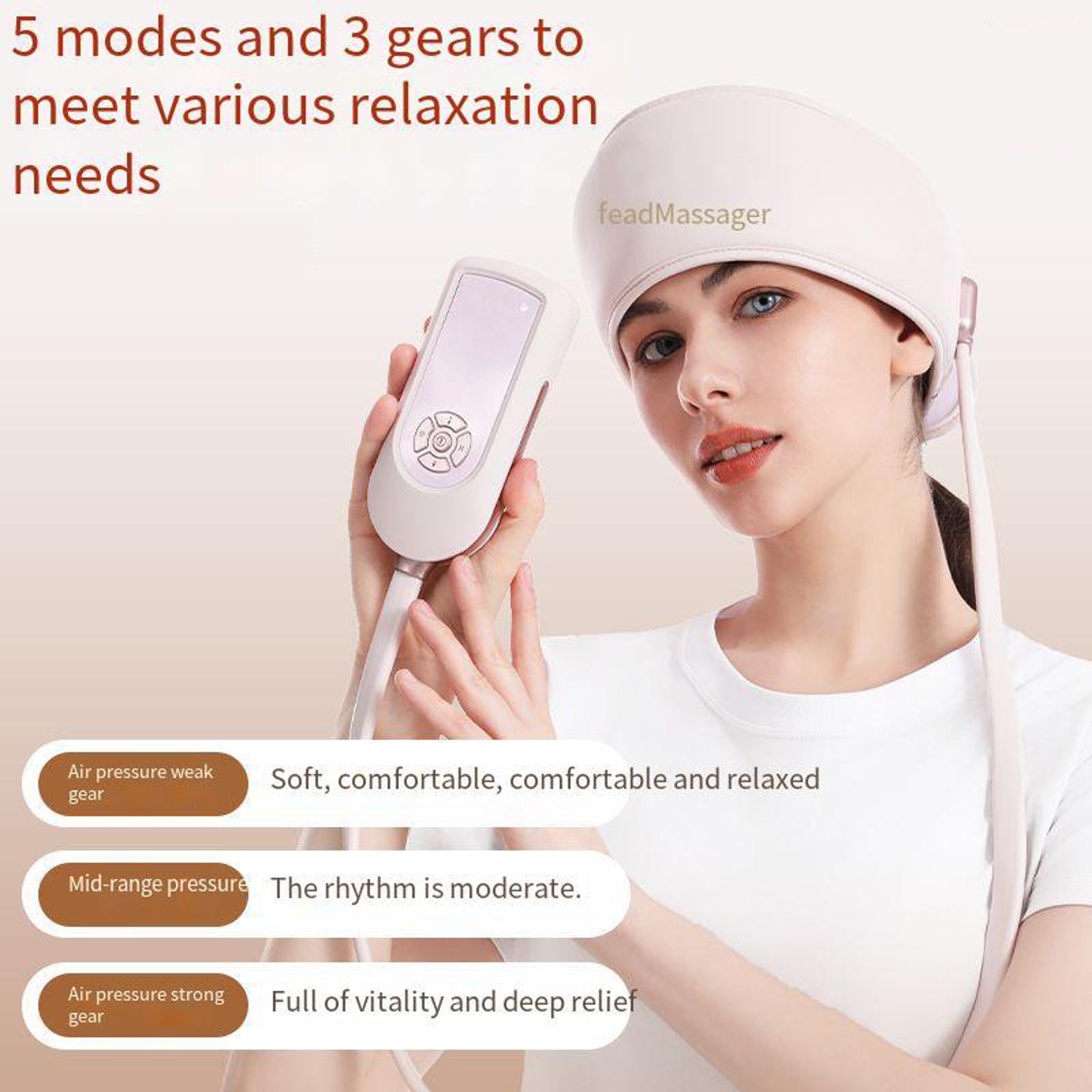 Airbag Head Massager with Heat Therapy for Scalp Relaxation and Stress Relief – view 6