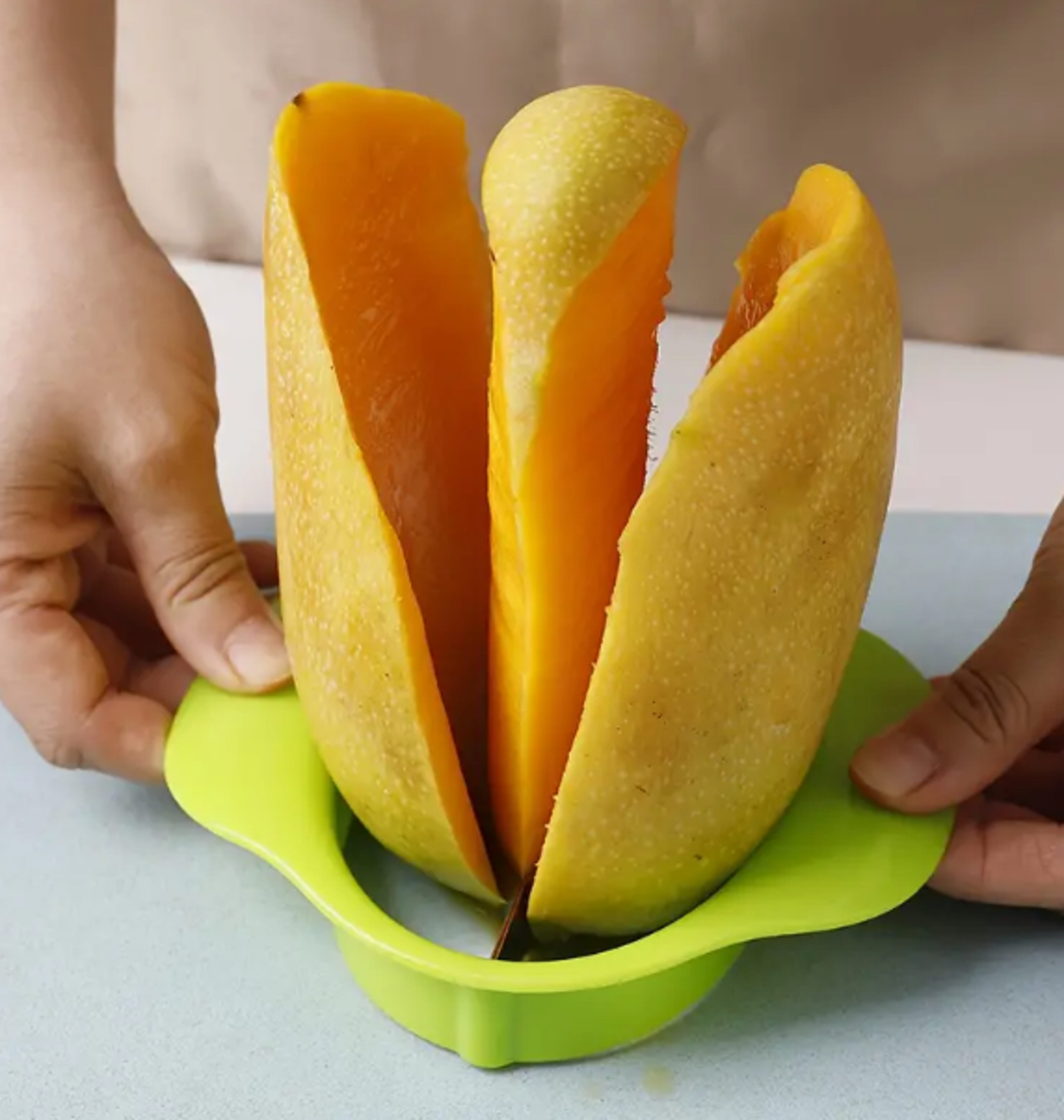 Stainless Steel Mango Slicer And Corer With Easy Grip Handles 0