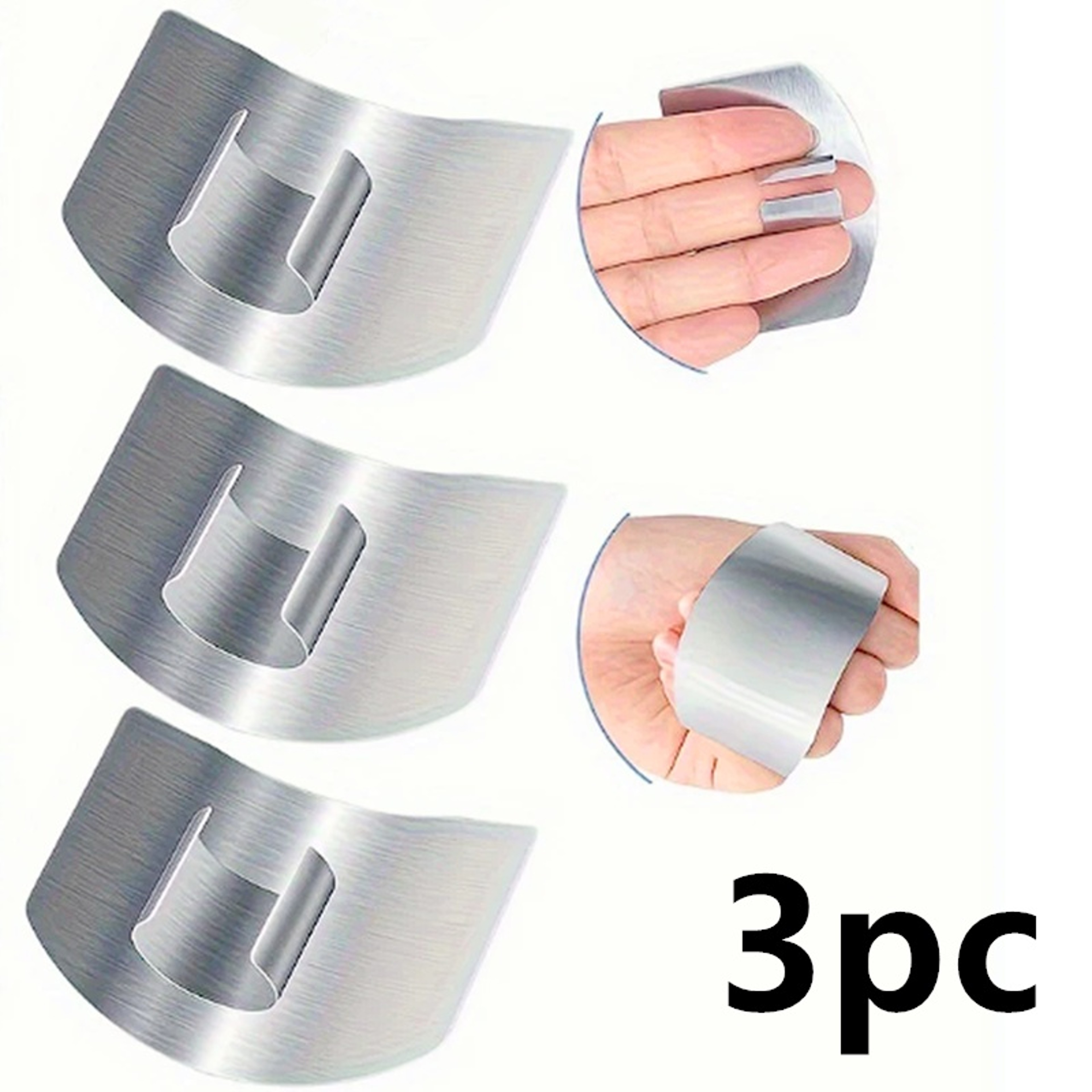 Stainless Steel Finger Guard for Cutting Vegetables Adjustable Kitchen Finger Protector – view 8