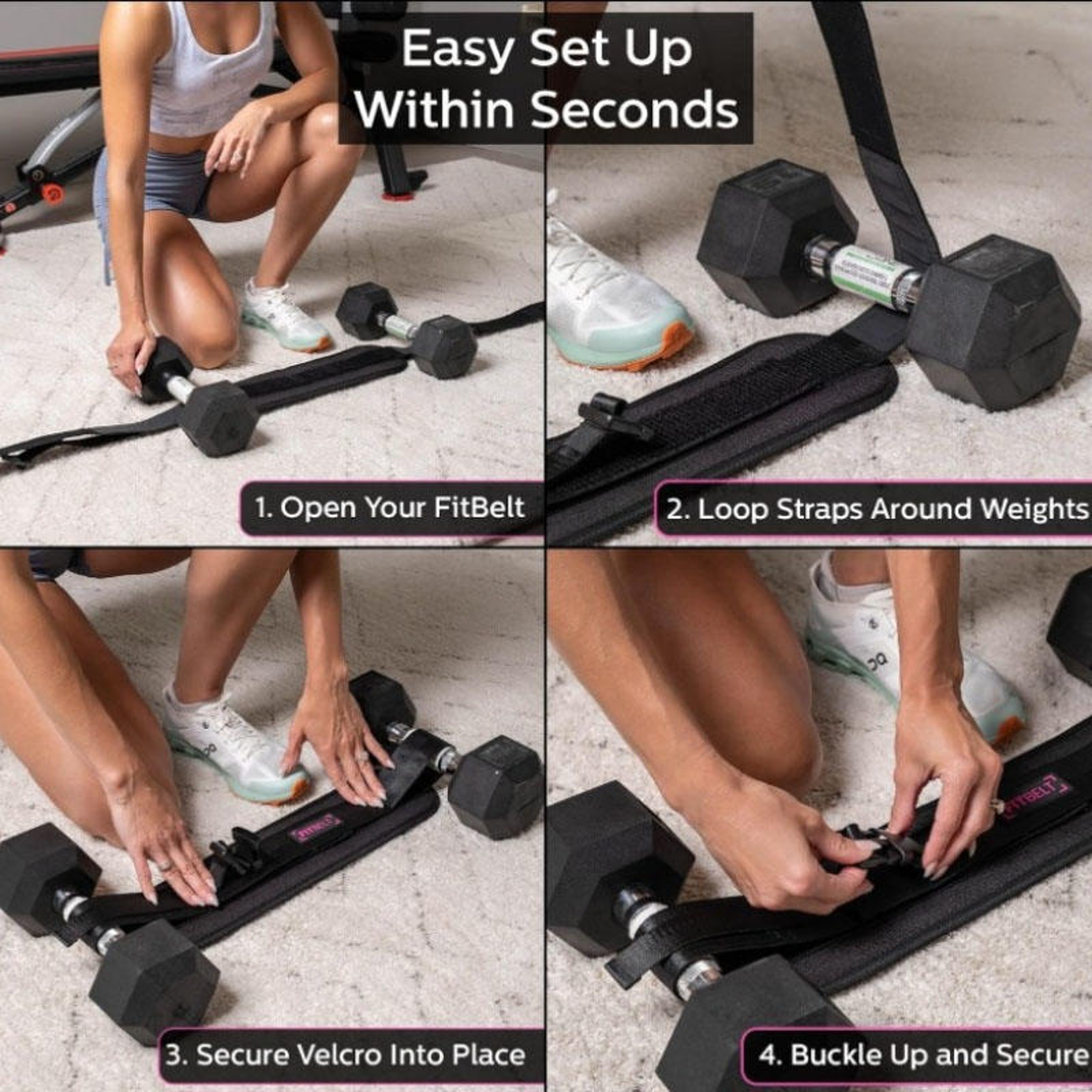 Adjustable Hip Thrust Belt Glute Trainer for Dumbbells Home Gym Workout – view 6
