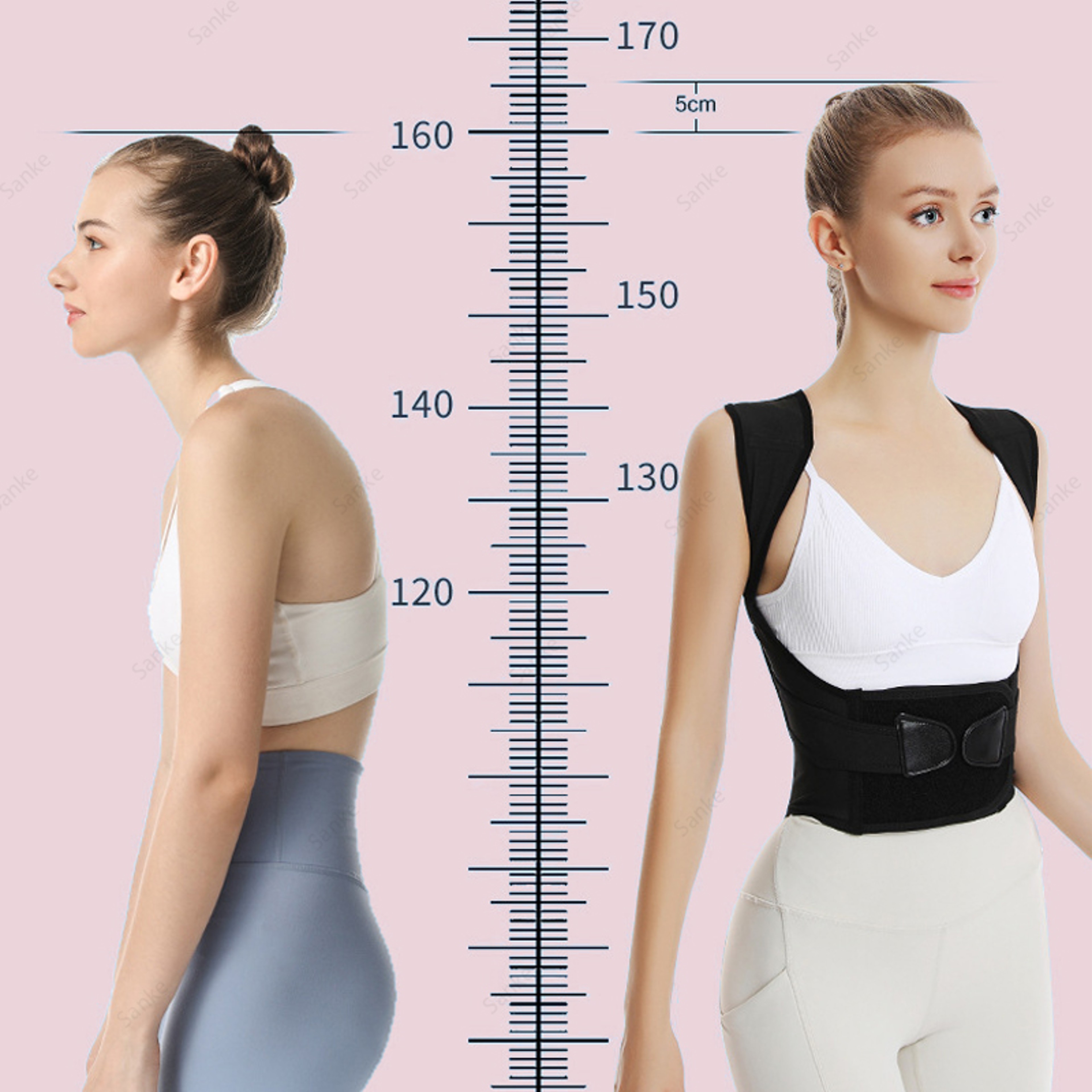 Posture Corrector Belt Breathable Back Support For Men  Women  Adjustable Comfort For Sitting  Stan 3