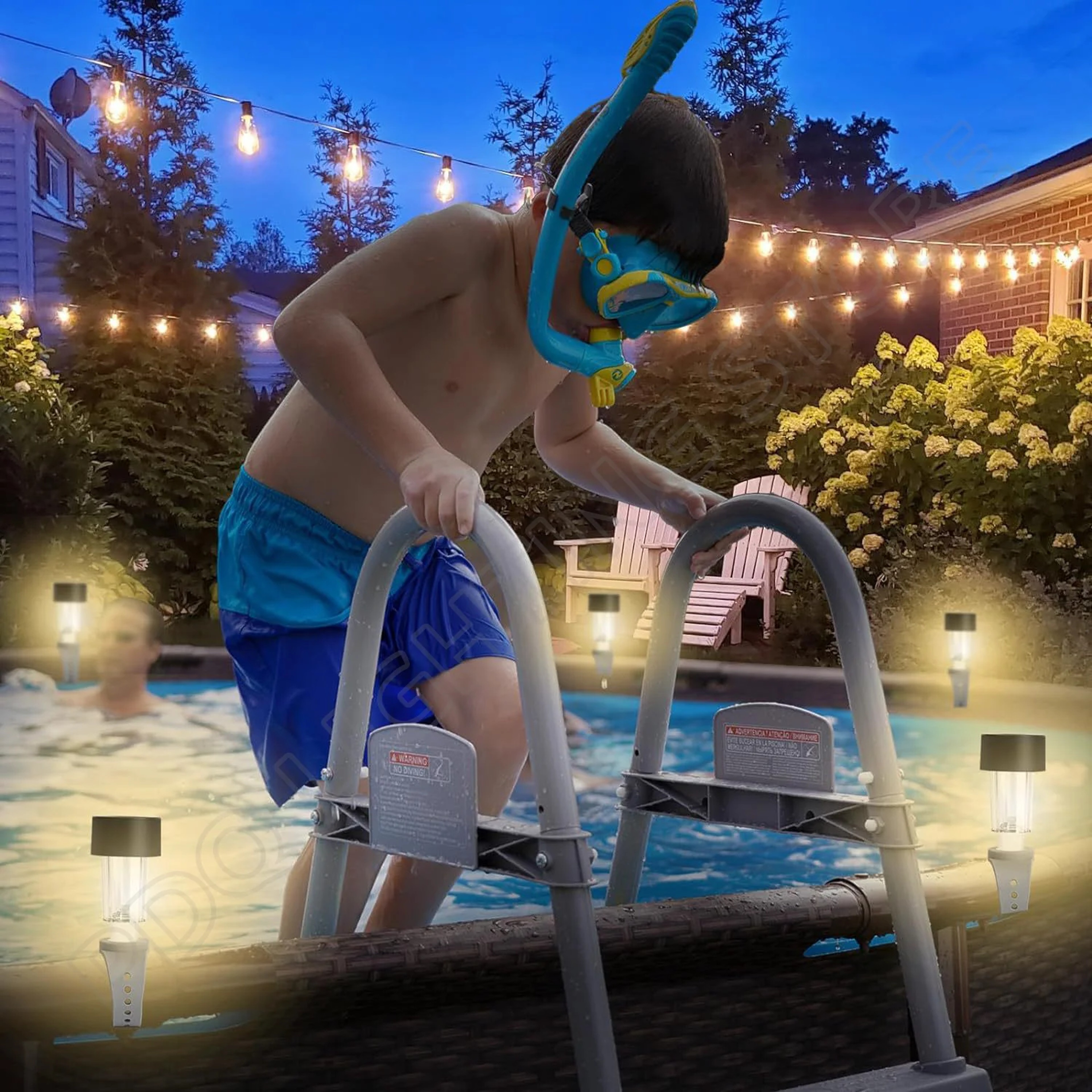 Solar Pool Light Frame For Outdoor Pool Fence Waterproof LED Lighting For Garden  Swimming Pool Dec 5