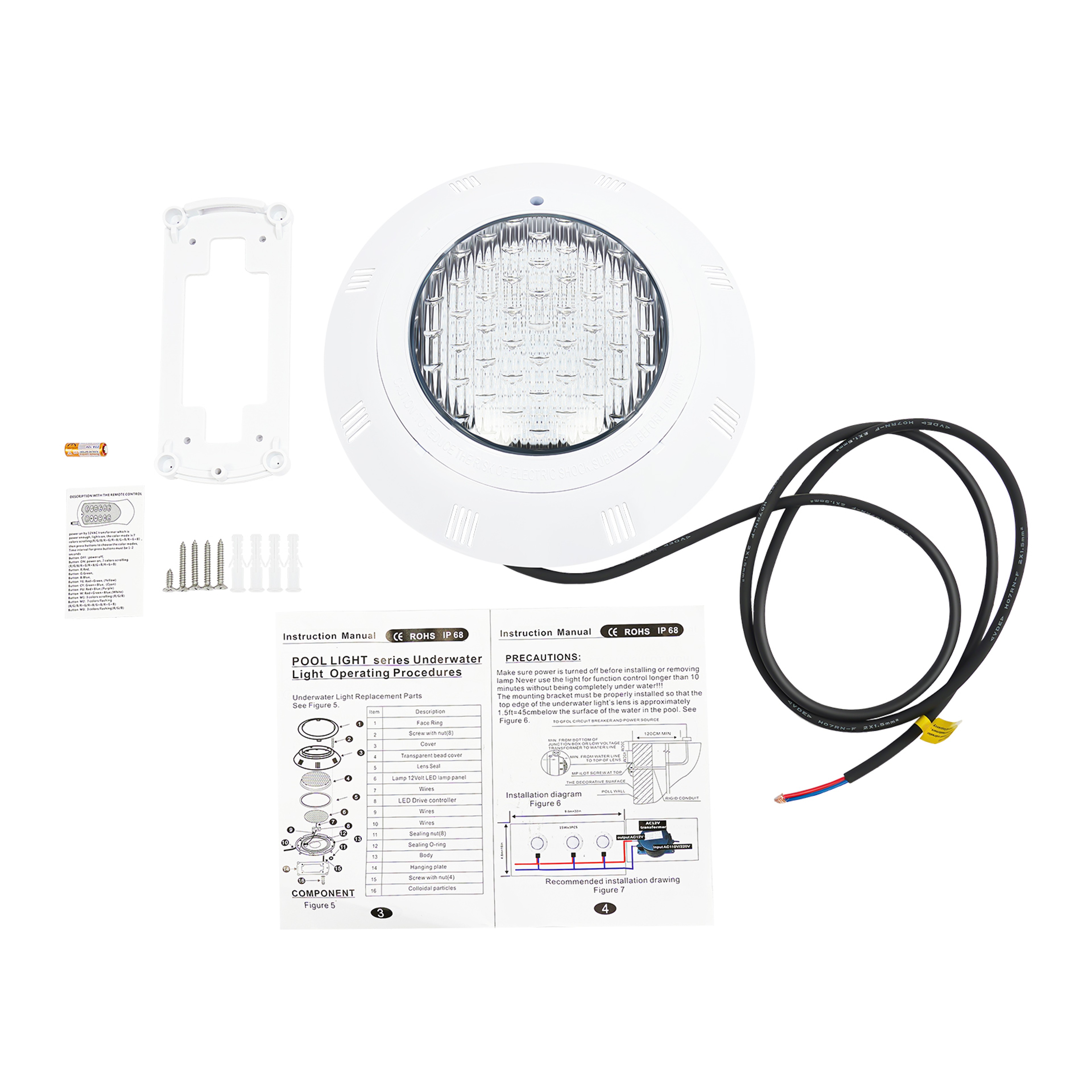 LED Pool Light Color Combinations Waterproof  Dynamic Modes LED Beads 4
