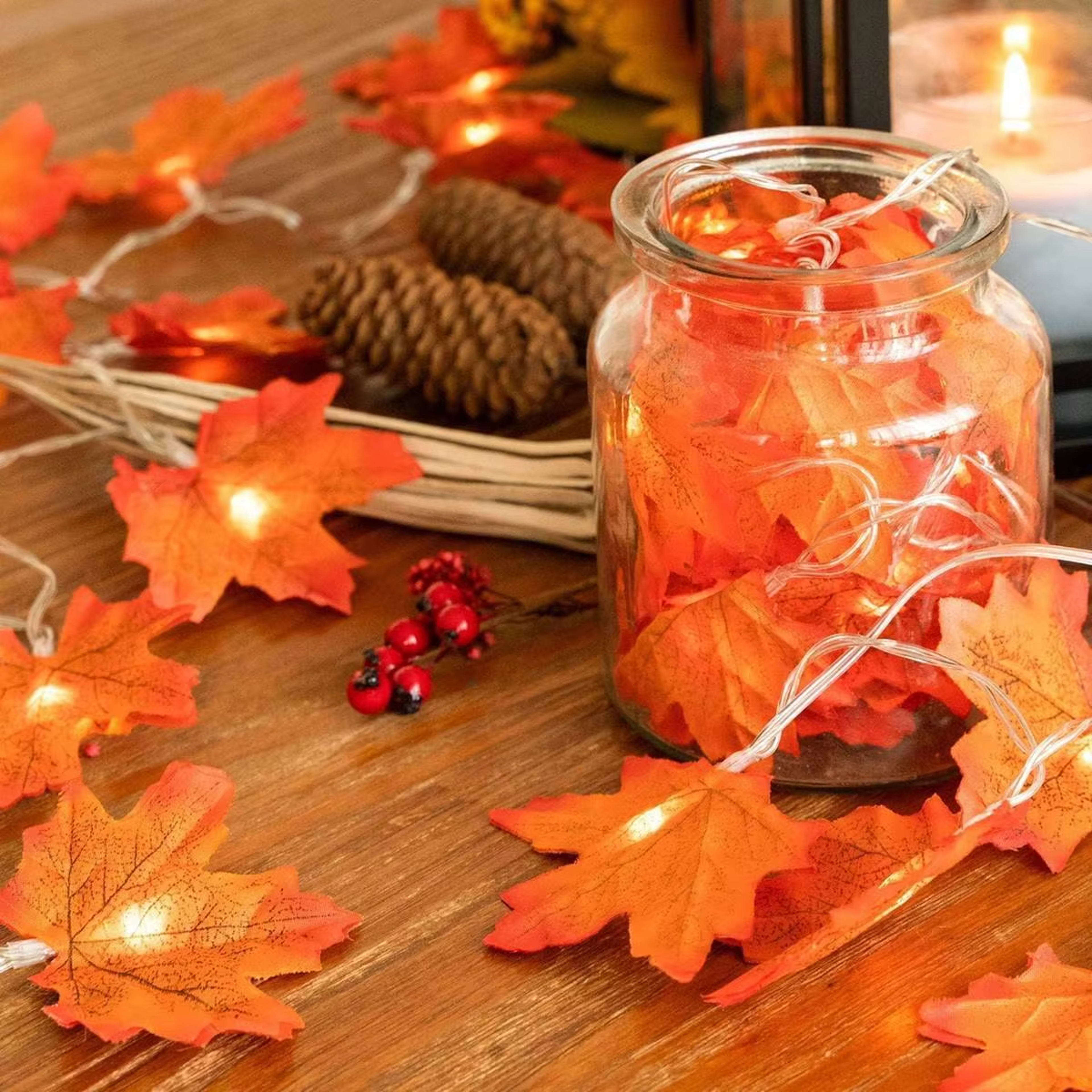 Maple Leaf String Fairy Lights Battery Powered LED Lights for Home, Party, Holiday & Outdoor Decoration – view 7