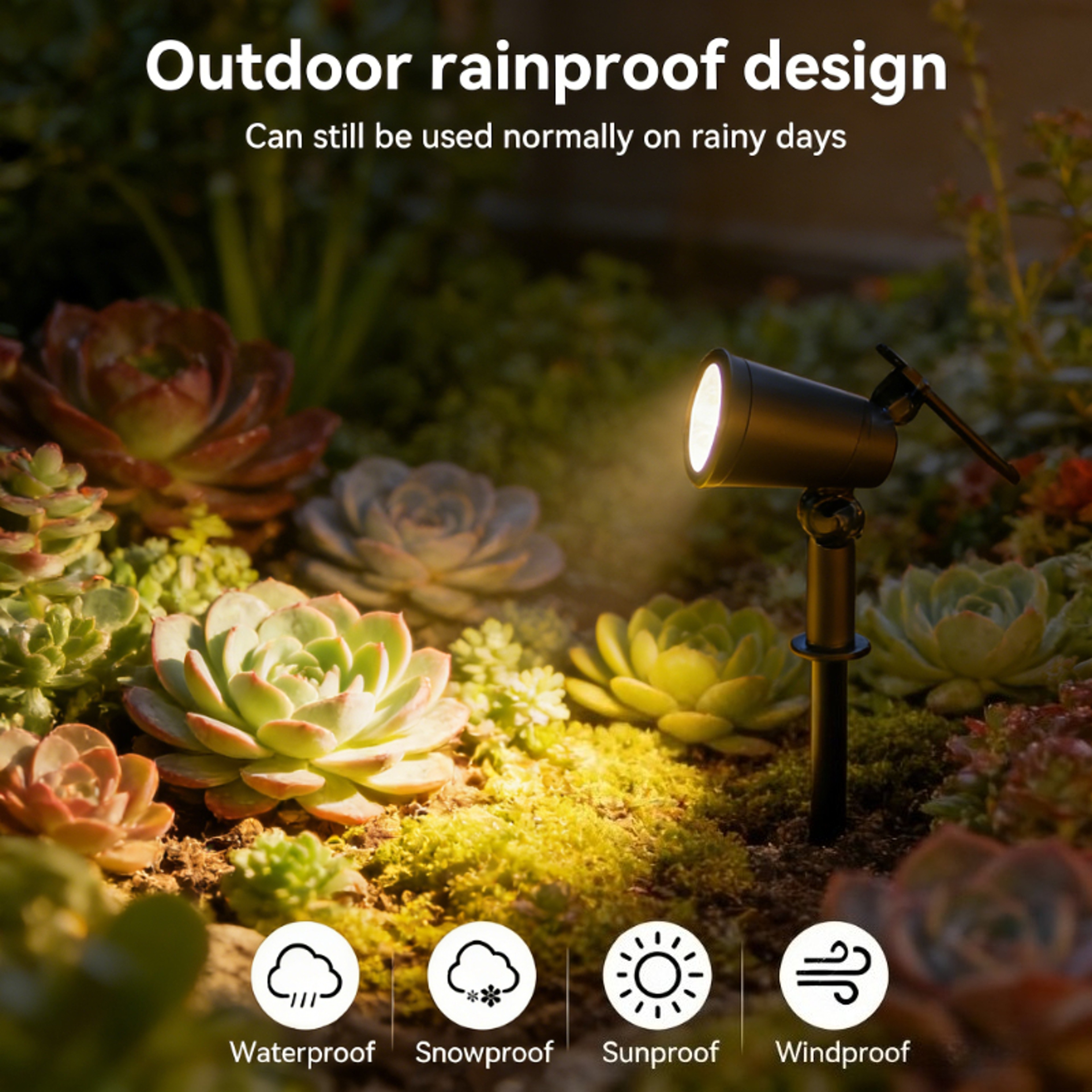 Solar LED Landscape Spotlight Waterproof  Adjustable Brightness Outdoor Garden Lights 1