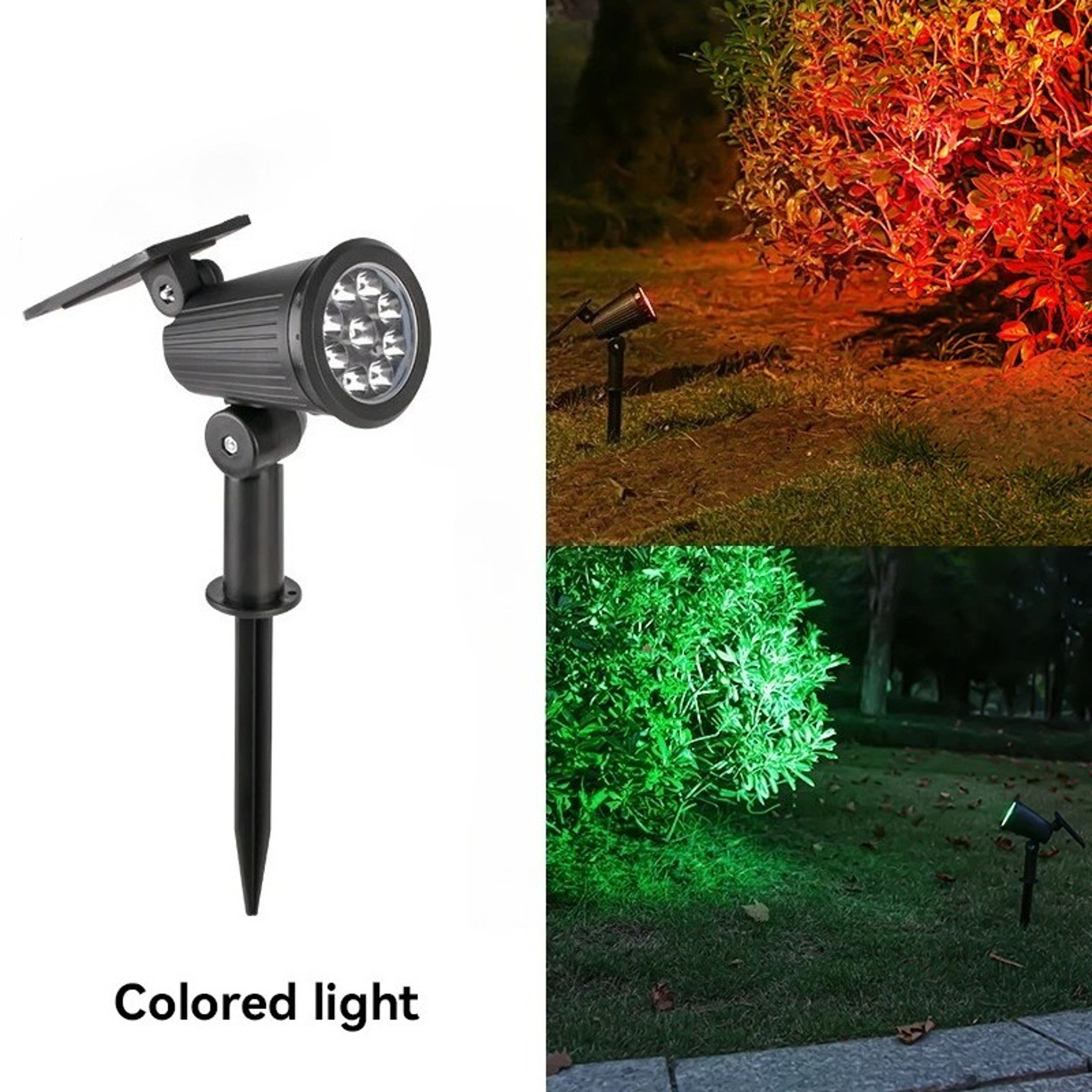 Solar LED Landscape Spotlight Waterproof  Adjustable Brightness Outdoor Garden Lights 6