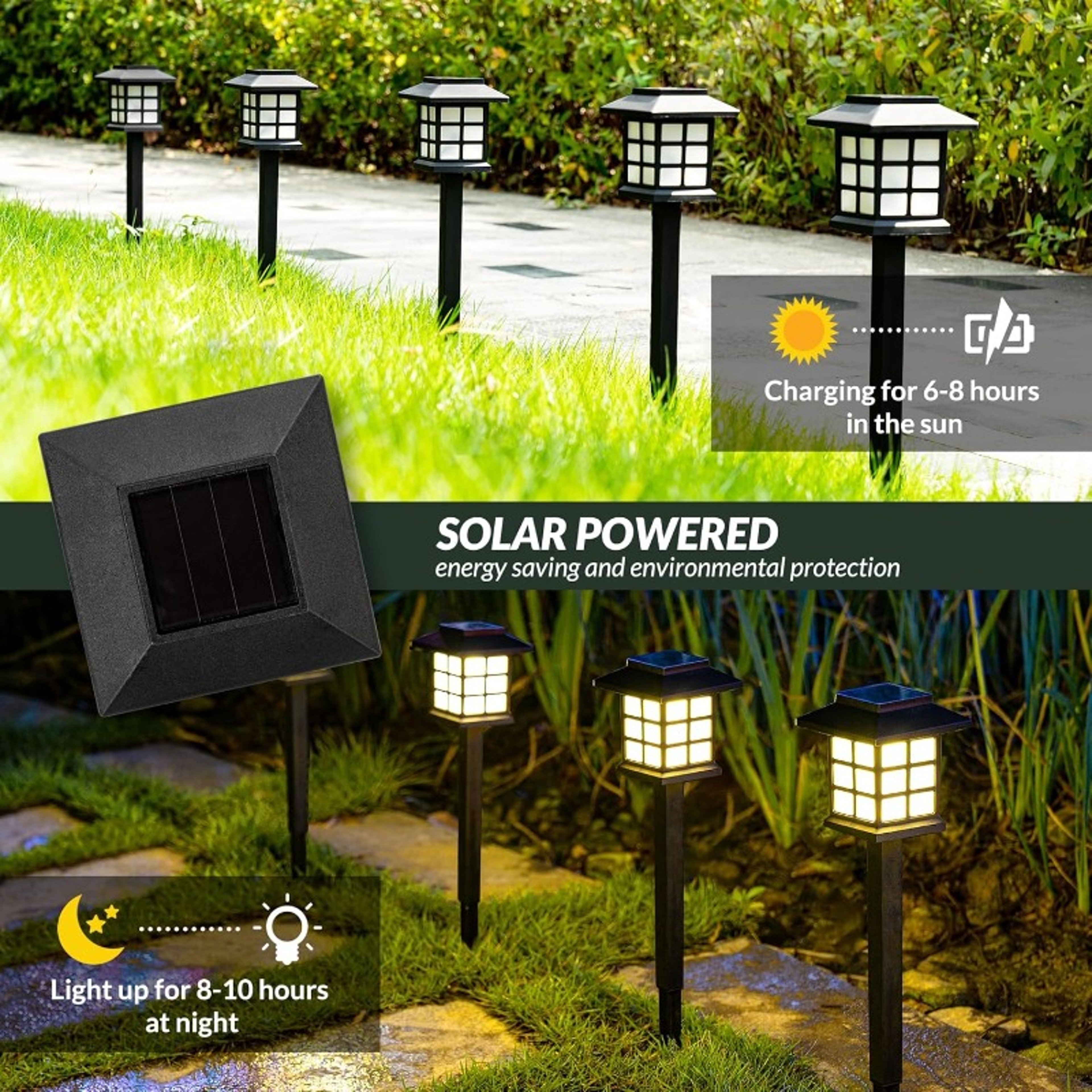 Solar Pathway Lights Waterproof Outdoor Landscape Lamps for Garden, Yard & Patio – view 5