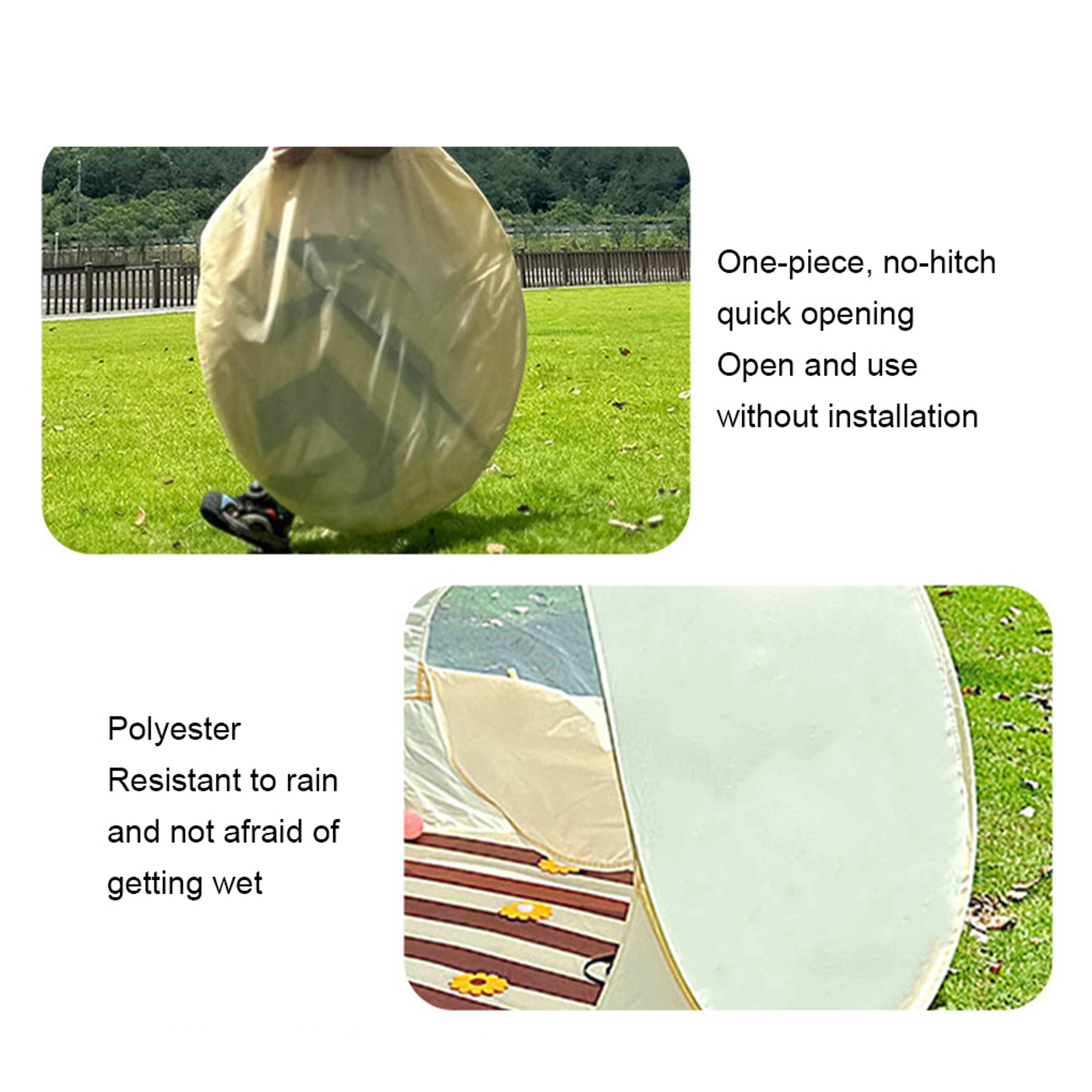 Portable Beach Tent Easy OneClick Setup Large Sunshade Outdoor Camping  Garden Shelter 4