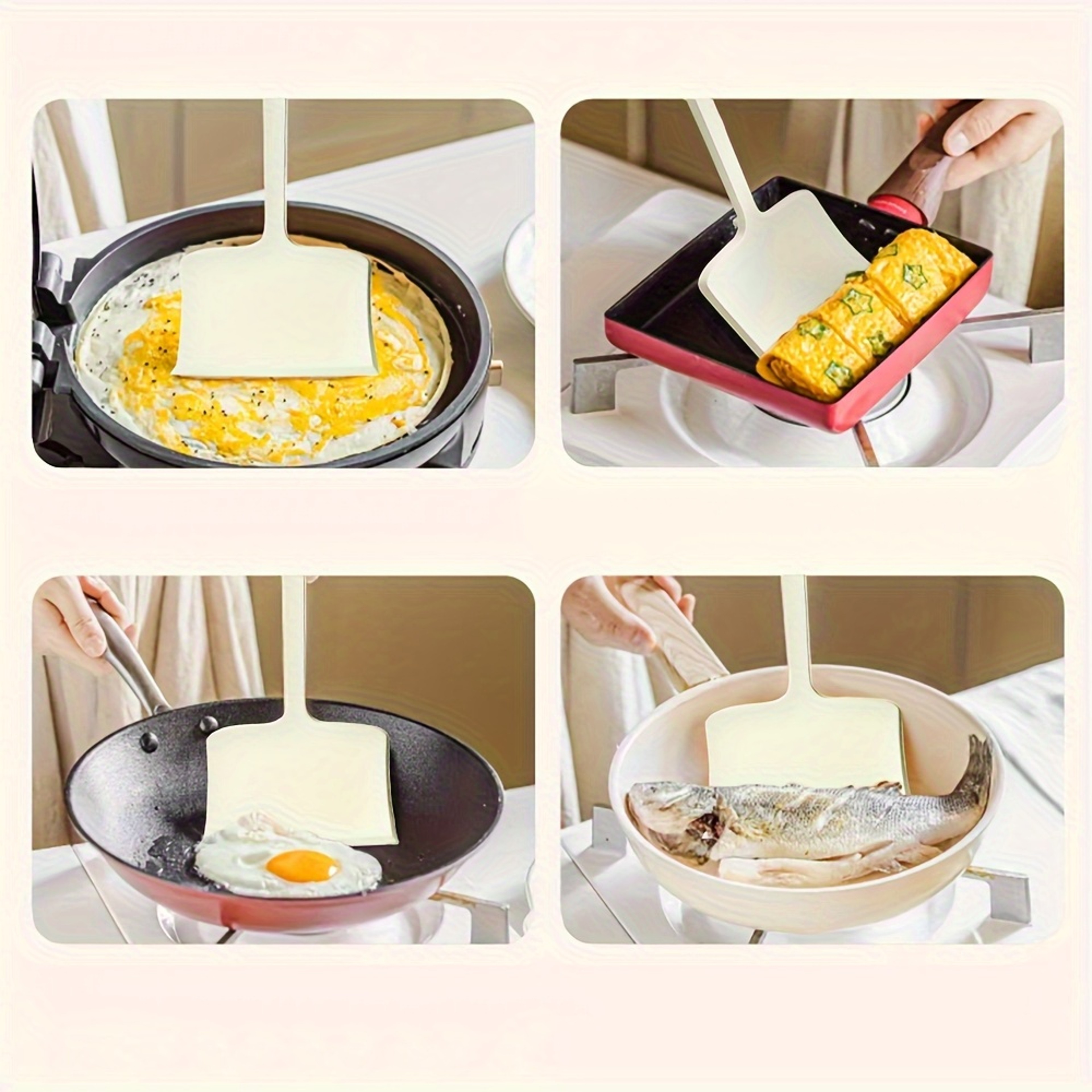 Silicone Spatula Set NonStick Kitchen Utensils For Cooking  Baking Food Grade Safe Heat Resistant 4