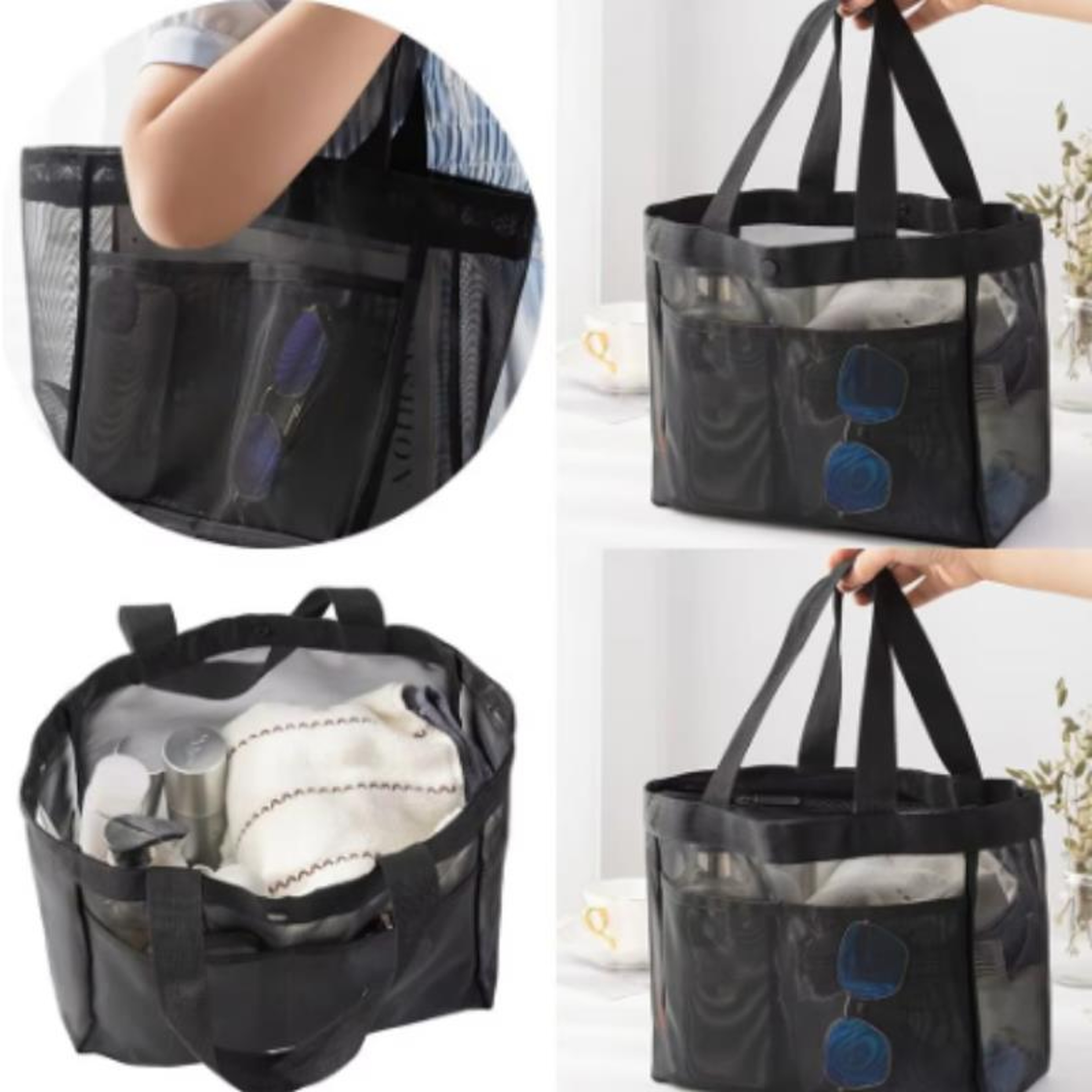 Breathable Mesh Beach Bag Large Beach Tote for Pool Travel and Gym – view 2