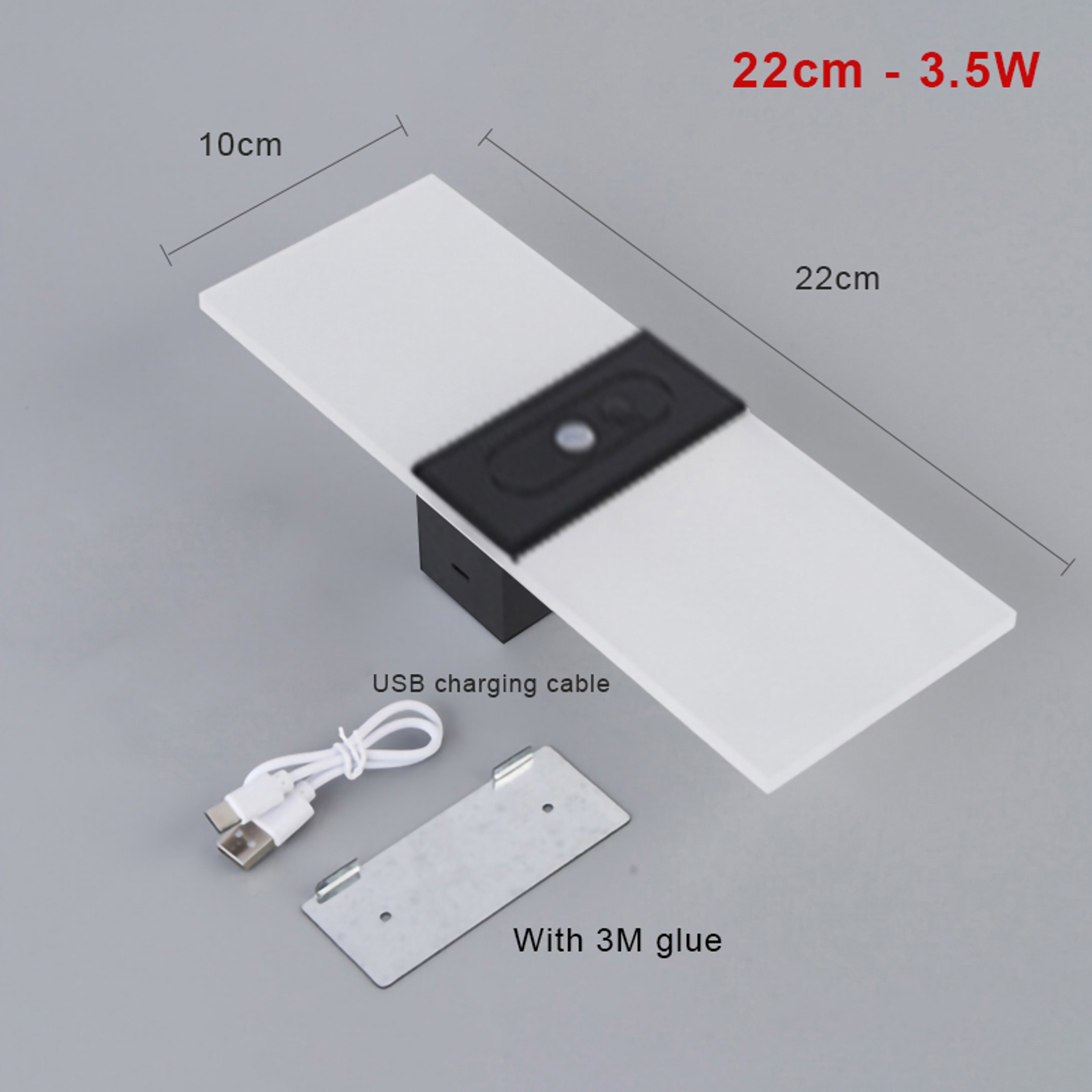 Rechargeable Motion Sensor Wall Light USB LED Bedside Sconce for Bedroom Hallway and Living Room – view 7