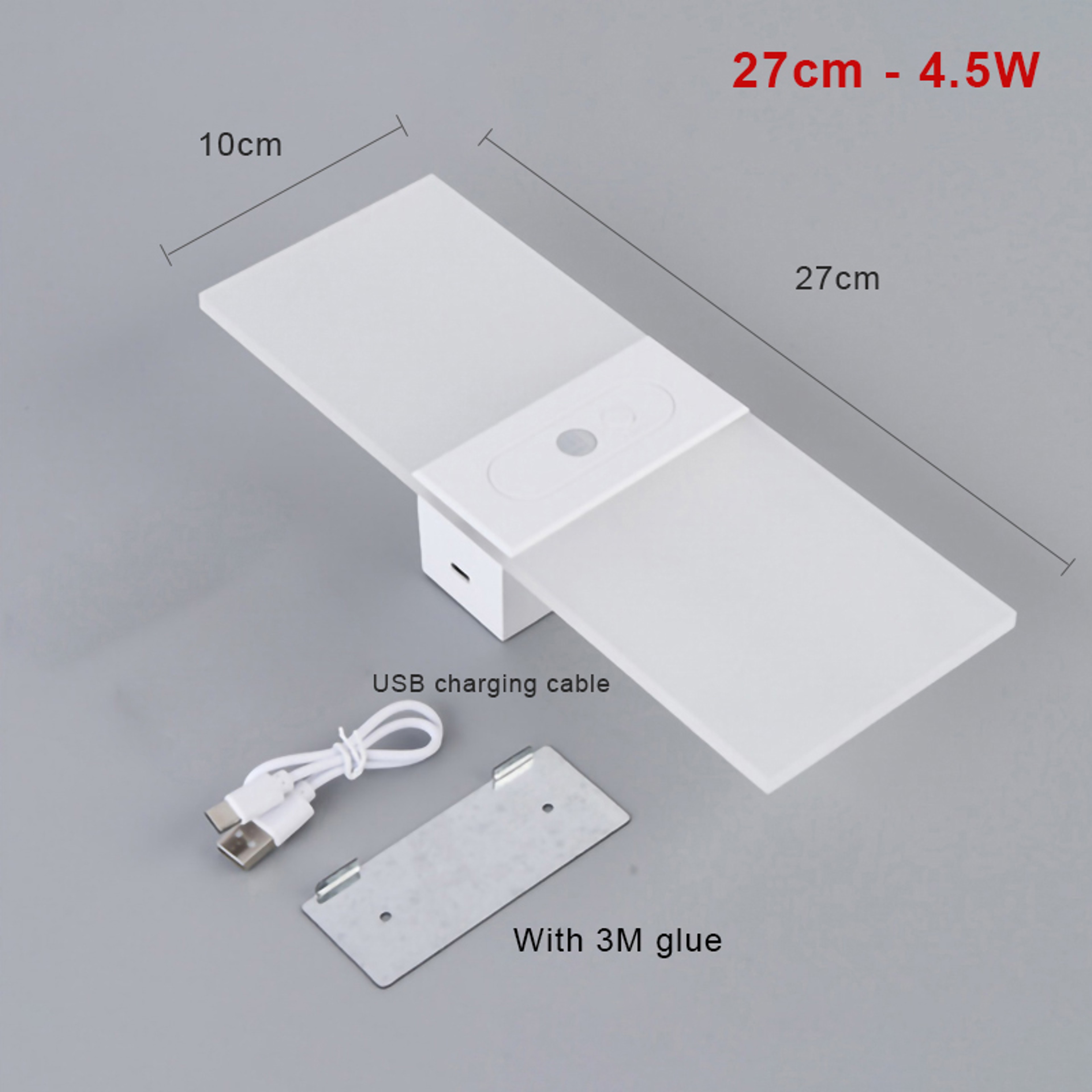 Rechargeable Motion Sensor Wall Light USB LED Bedside Sconce for Bedroom Hallway and Living Room – view 8