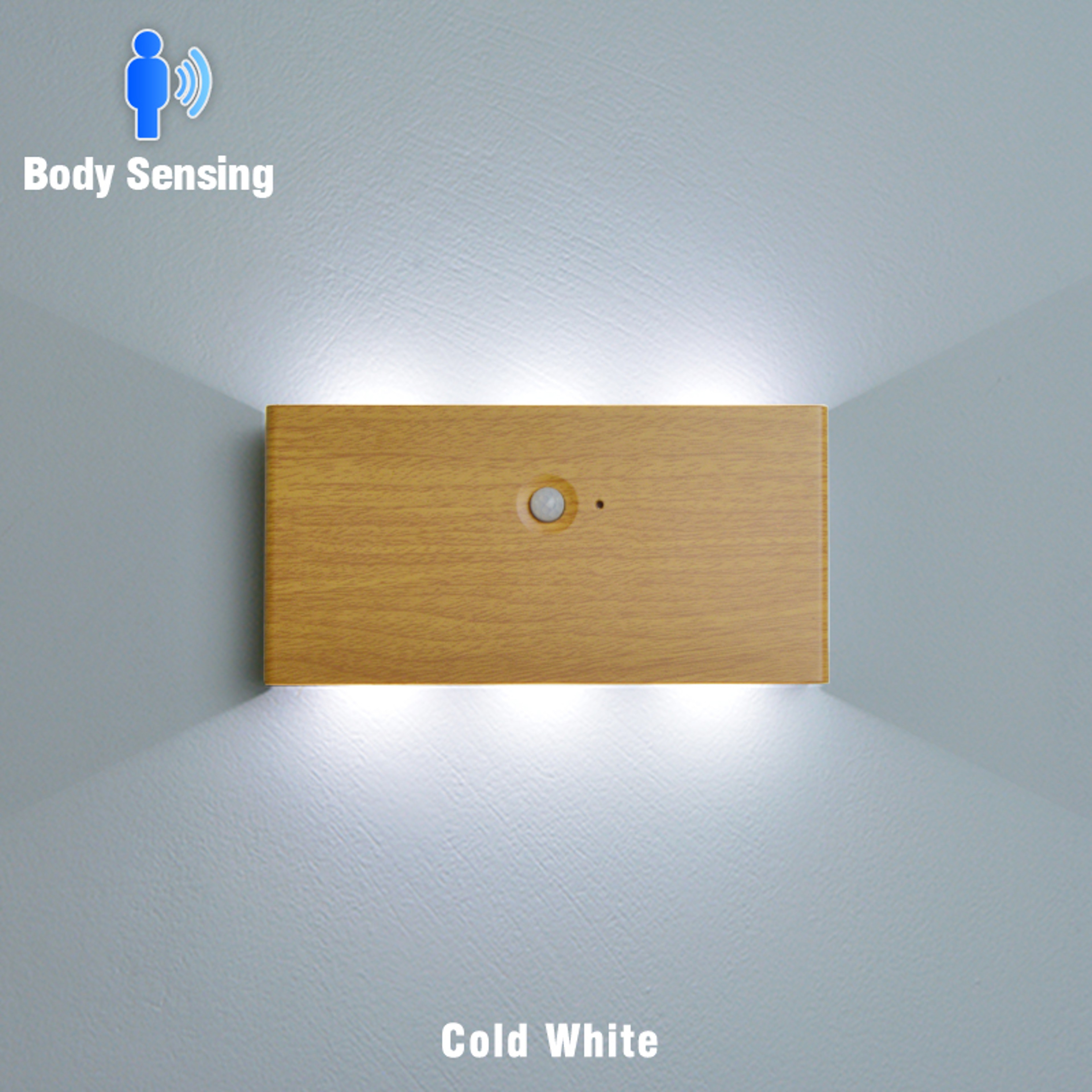 Rechargeable Motion Sensor Wall Light Wireless LED Wall Sconce with Magnetic Mount 4000mAh Battery Walnut Finish – view 8