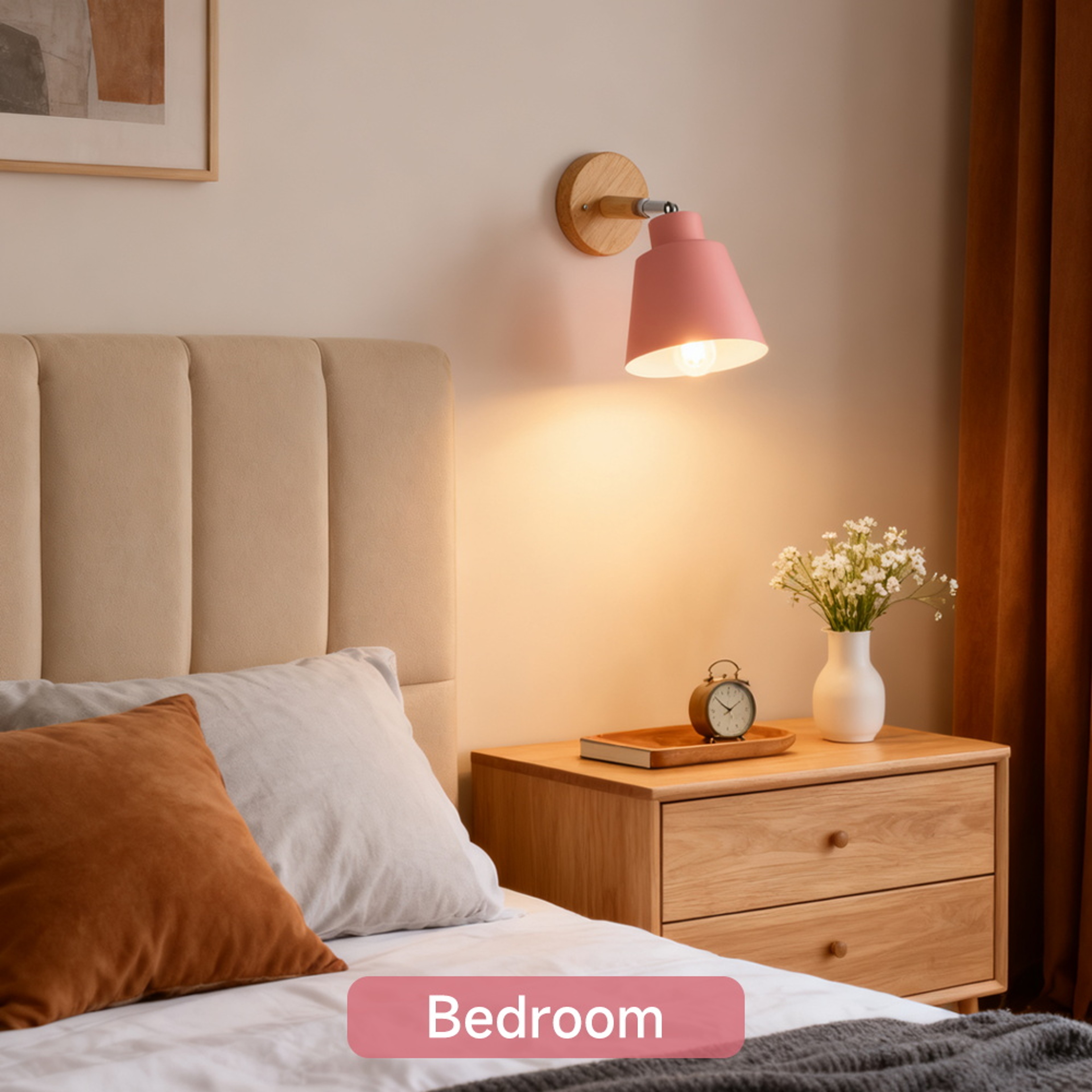 Modern Wireless LED Wall Light Rechargeable Bedside Wall Lamp for Bedroom Living Room and Study – view 5