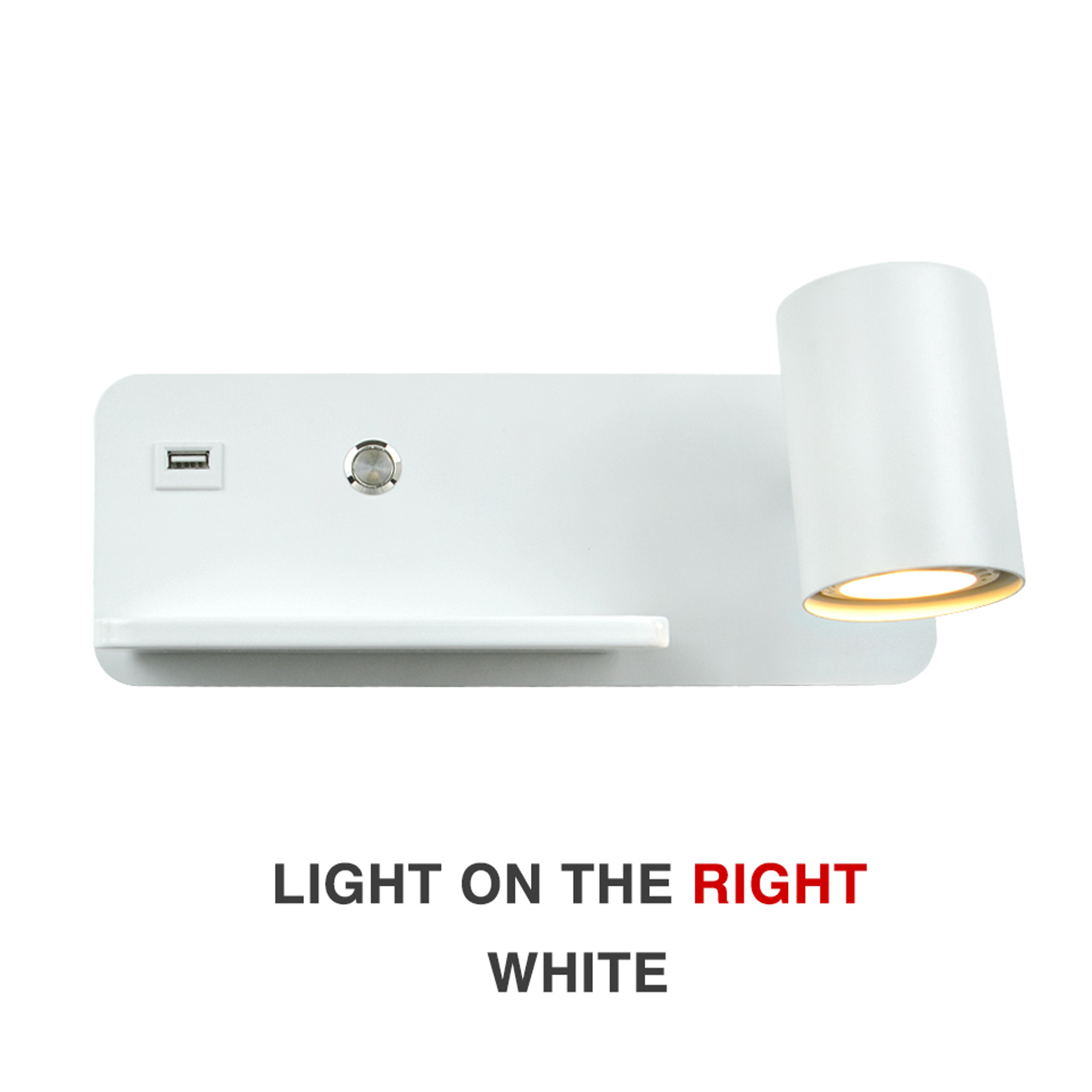 LED Wall Lamp with USB and Wireless Charging Bedside Reading Light – view 10