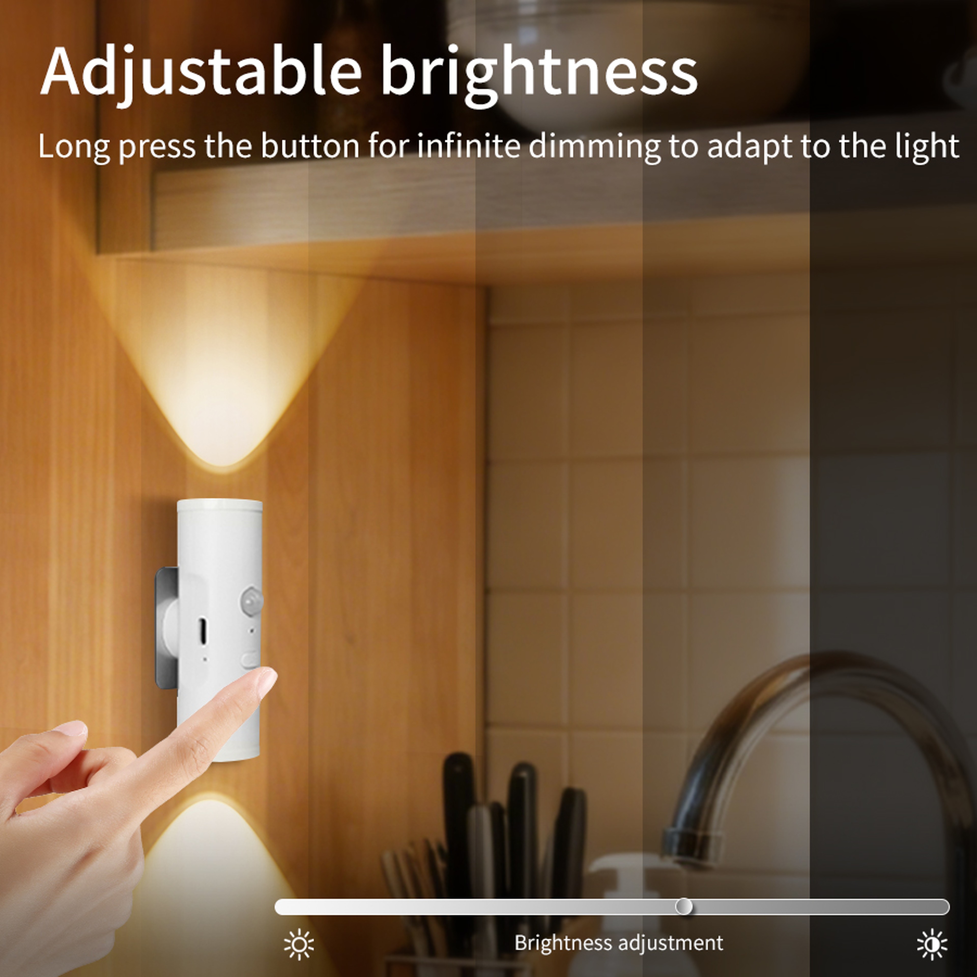 Rechargeable Motion Sensor Wall Light Wireless LED Wall Sconce with Color Temperatures – view 3