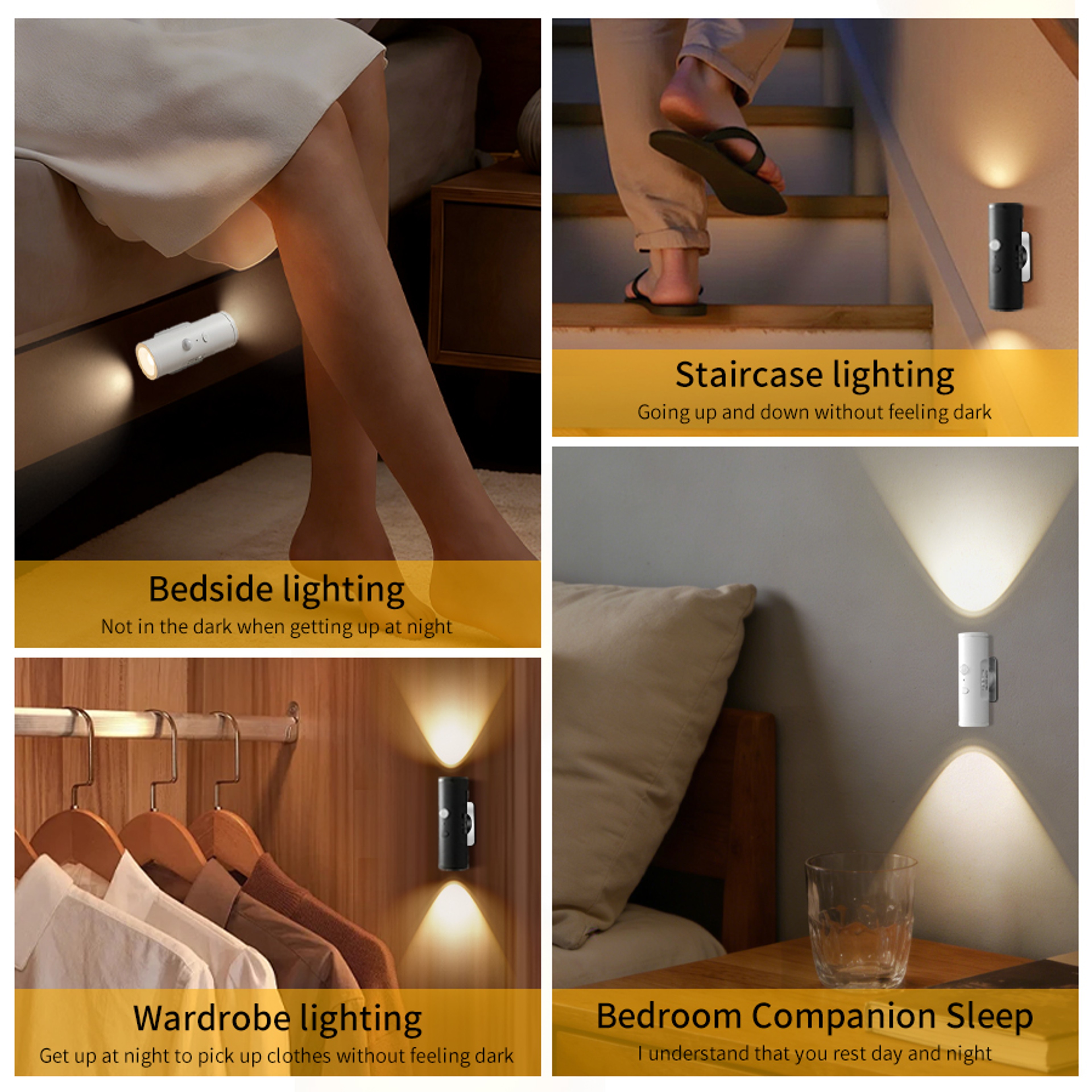 Rechargeable Motion Sensor Wall Light Wireless LED Wall Sconce with Color Temperatures – view 6