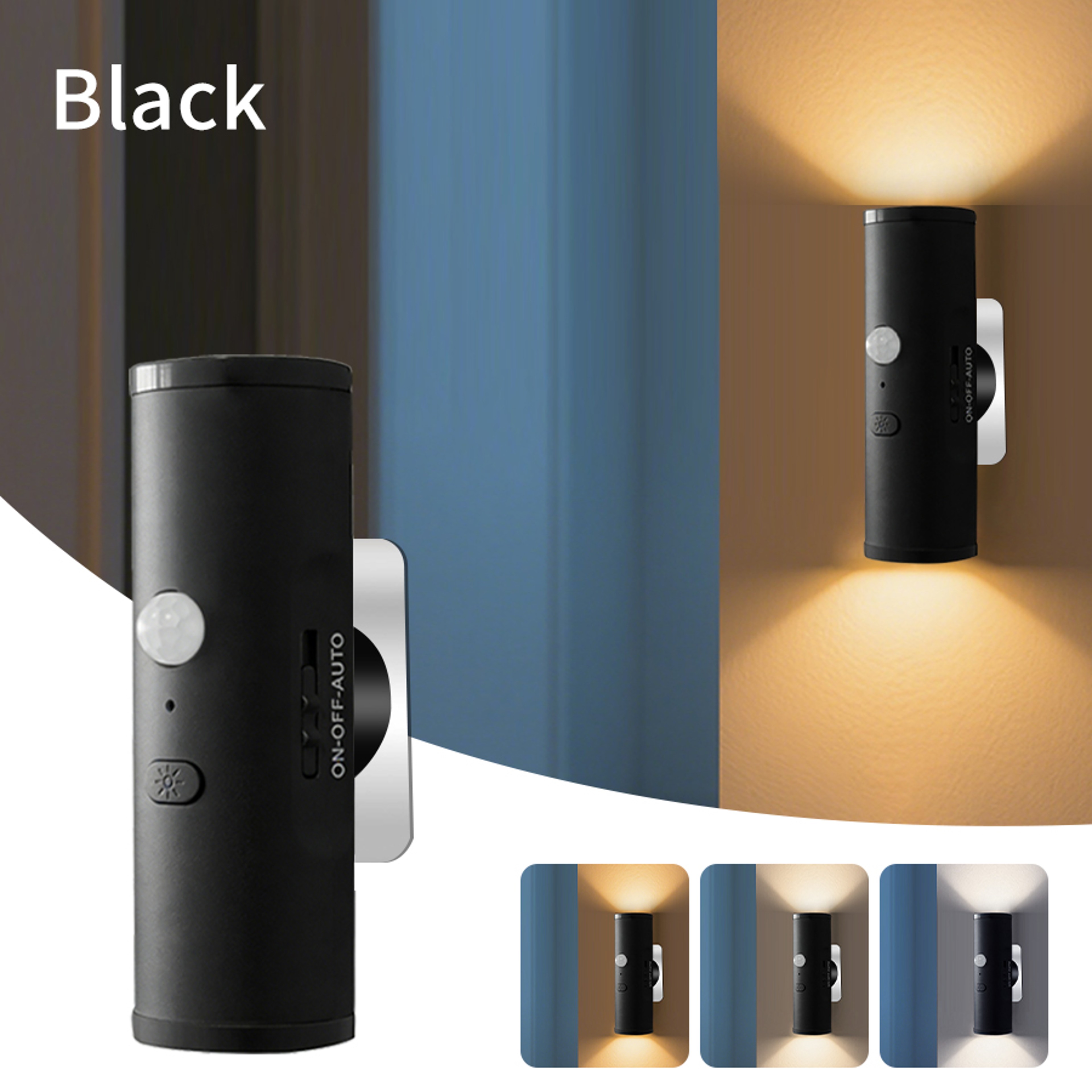 Rechargeable Motion Sensor Wall Light Wireless LED Wall Sconce with Color Temperatures – view 8
