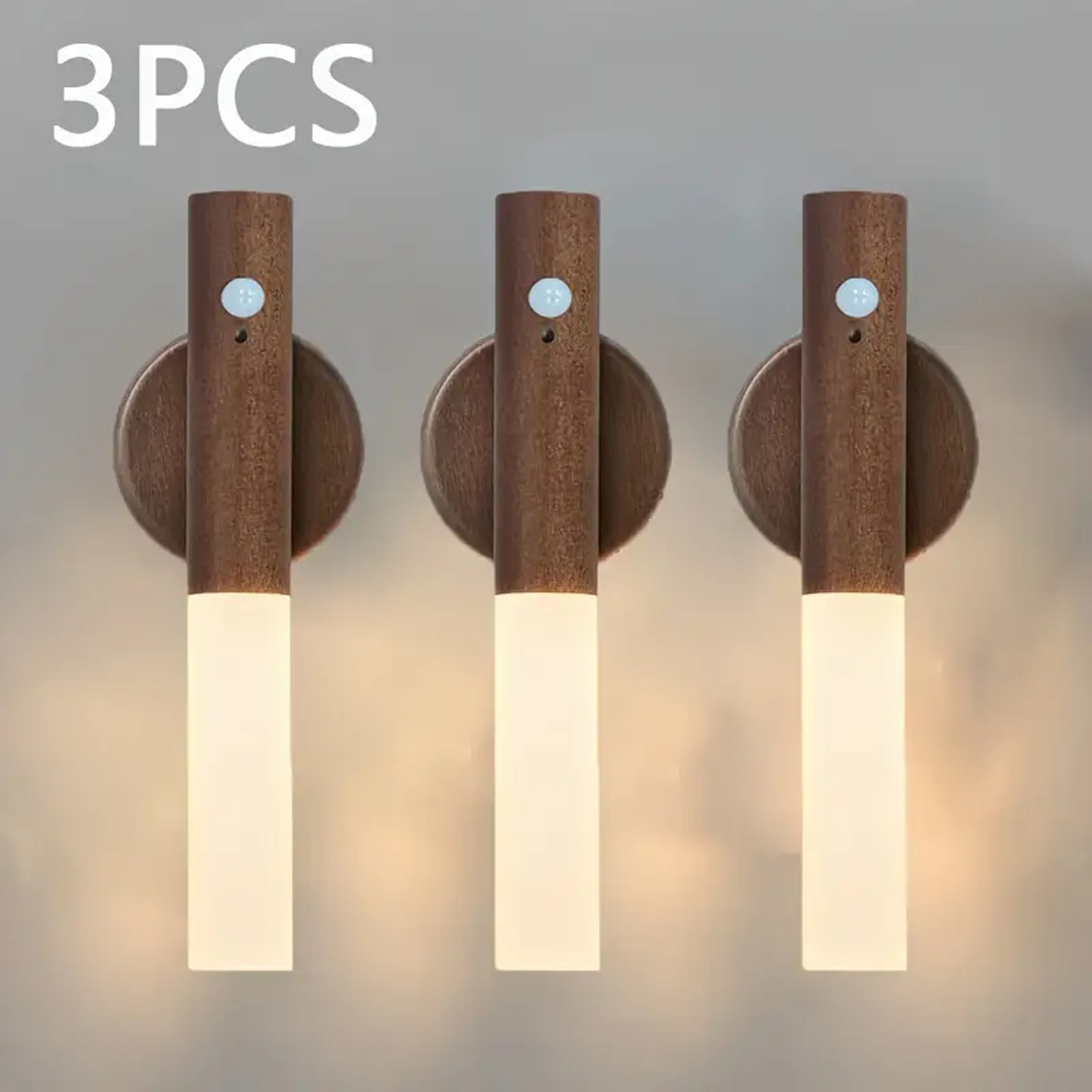 Smart Motion Sensor Night Light Rechargeable LED Magnetic Cabinet Light For Bedroom Kitchen Hallway 9