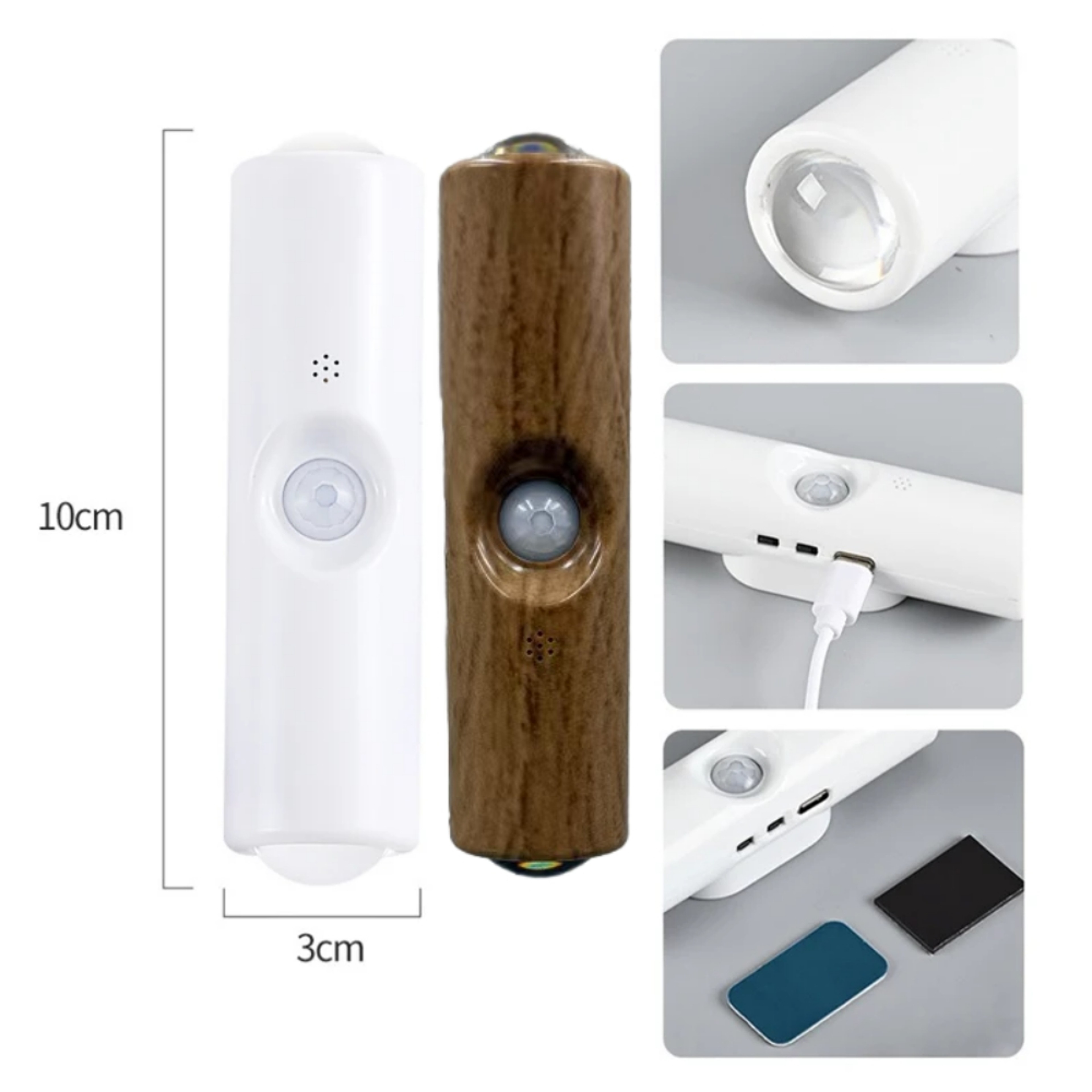 Dual Cat Eye Motion Sensor Night Light RGB LED Wall Light Rechargeable Magnetic Wireless Lamp – view 4