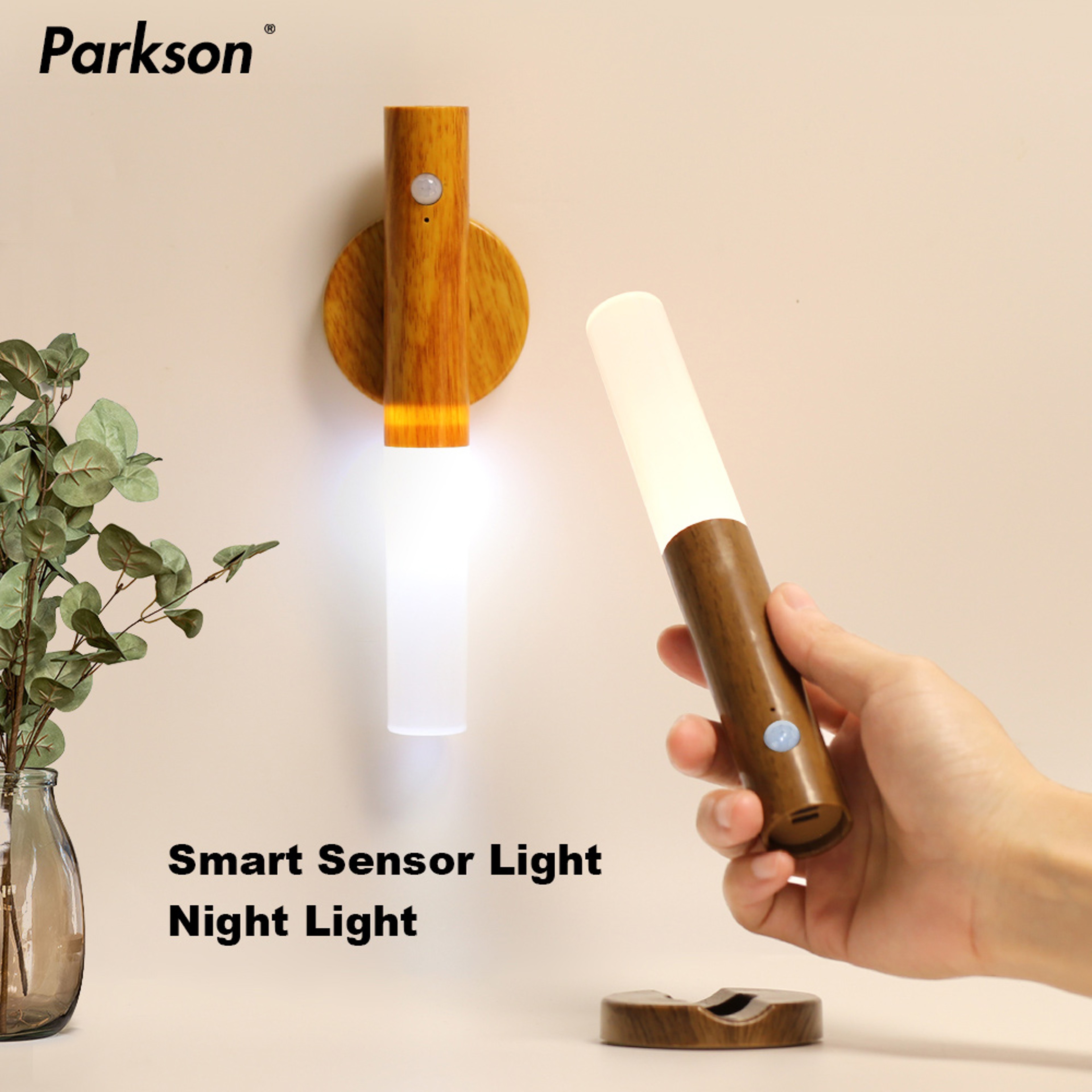 Smart Motion Sensor Light Rechargeable Magnetic LED Wall Light for Bedroom Hallway Closet and Cabinet – view 1