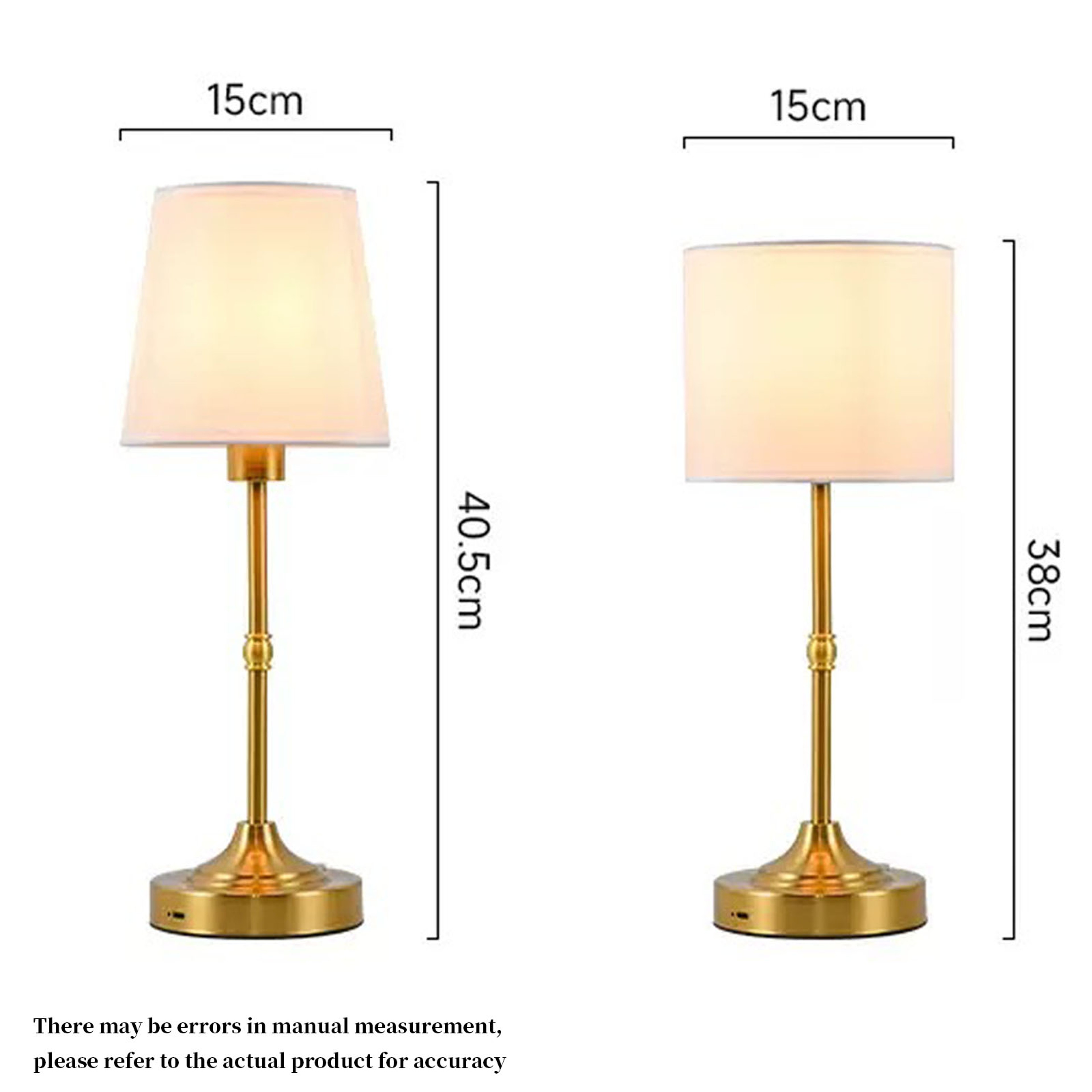 Rechargeable Cordless Table Lamp Touch Dimmable Fabric Bedside Lamp for Bedroom Living Room – view 6