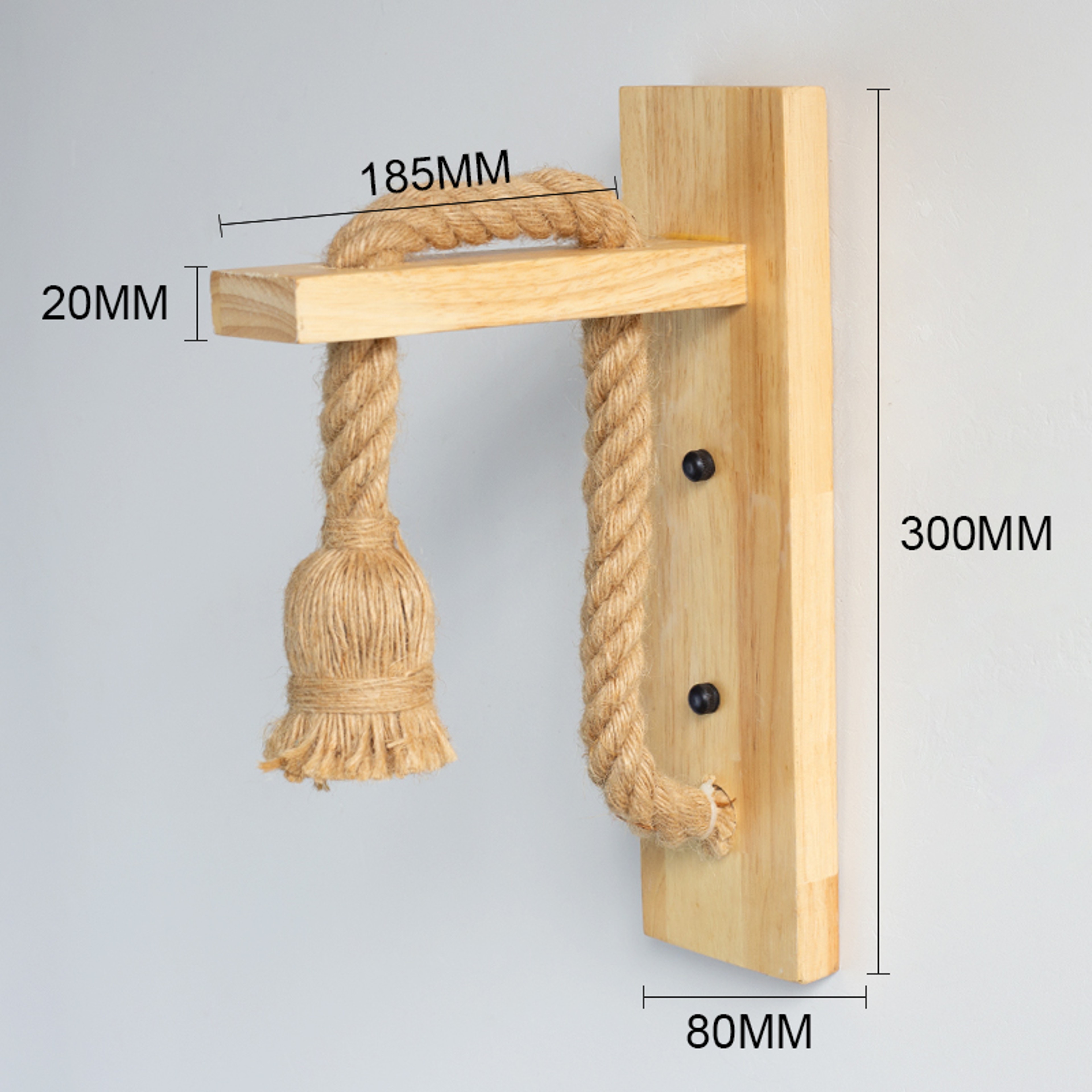 Vintage Wood Wall Sconce Rustic Bedside Wall Lamp for Bedroom Dining Room Home Decor – view 7