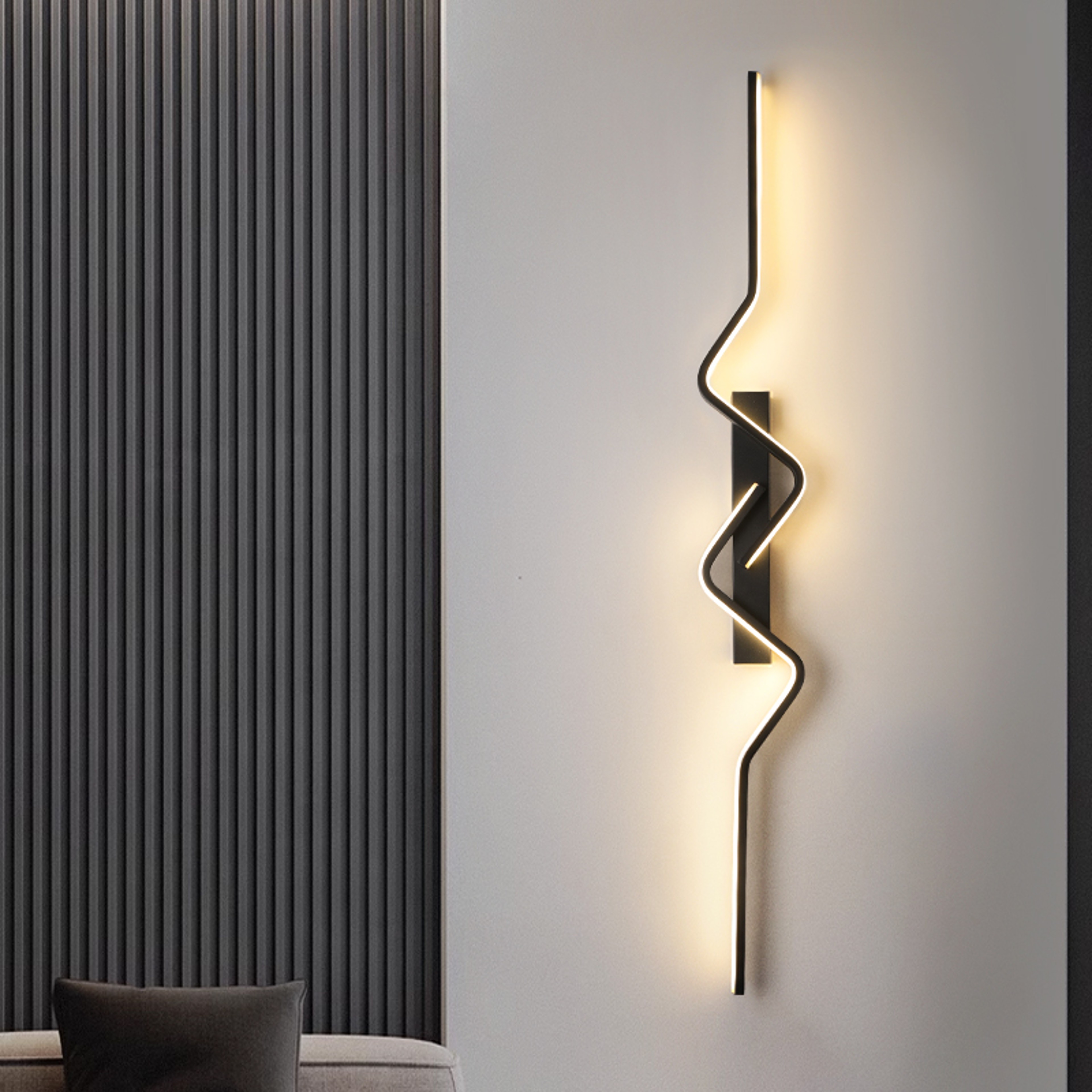 Modern LED Wall Sconce Nordic Long Wall Light for Living Room Hallway and Staircase – view 3