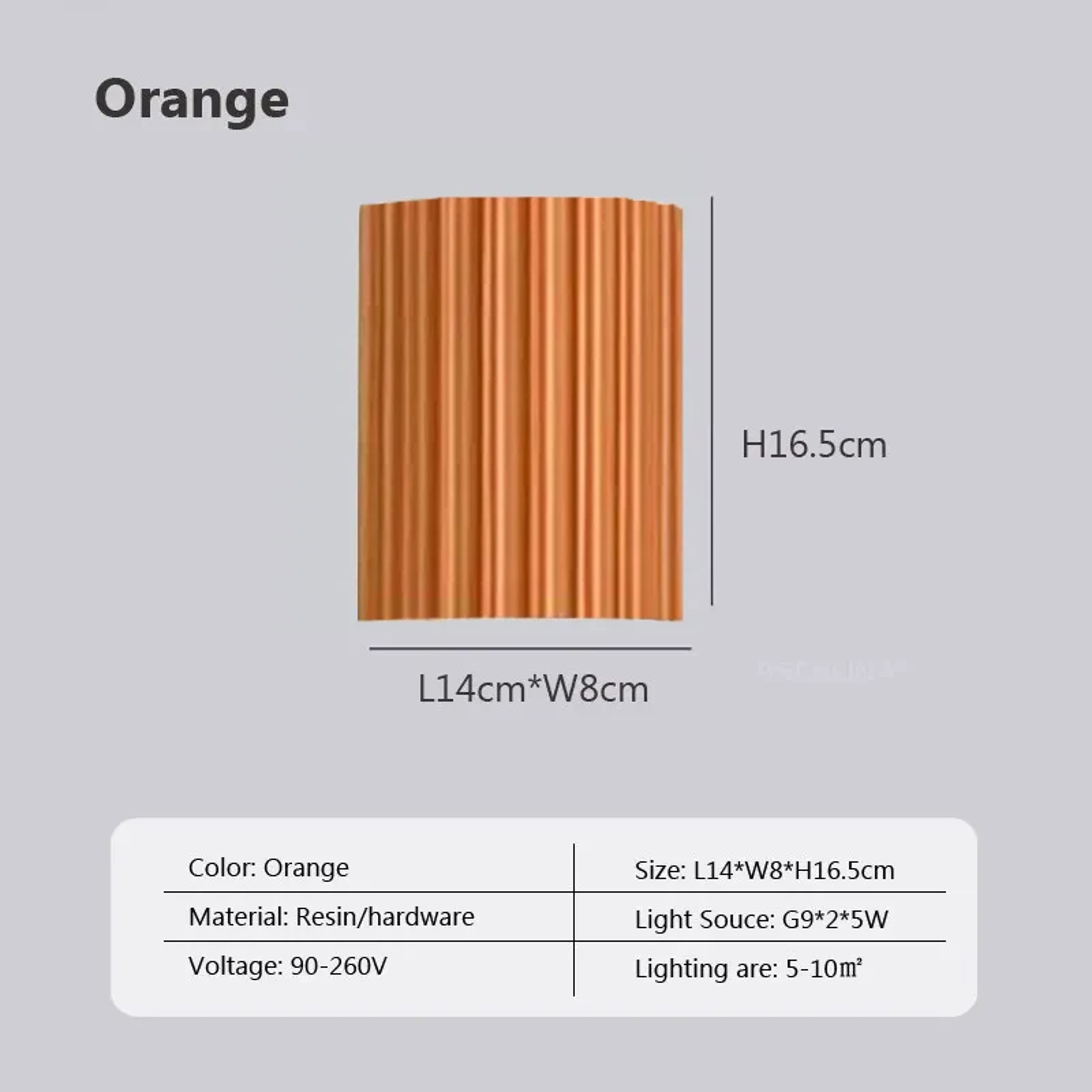 Modern LED Wall Sconce Resin Bedside Wall Lamp for Living Room Bedroom Hallway – view 7
