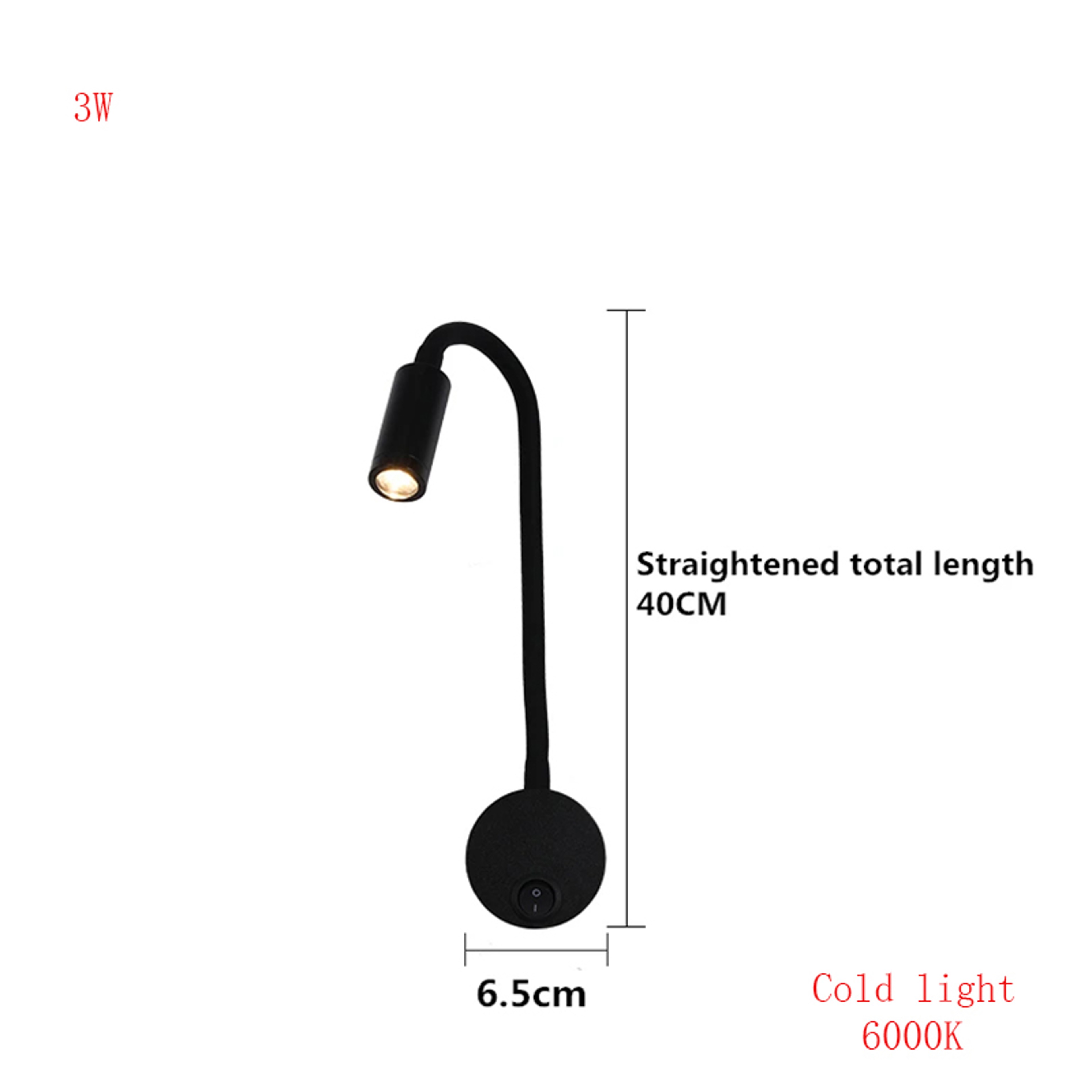 Modern LED Wall Lamp Adjustable Wall Sconce with Knob Switch for Bedside Reading and Bedroom Decor – view 9
