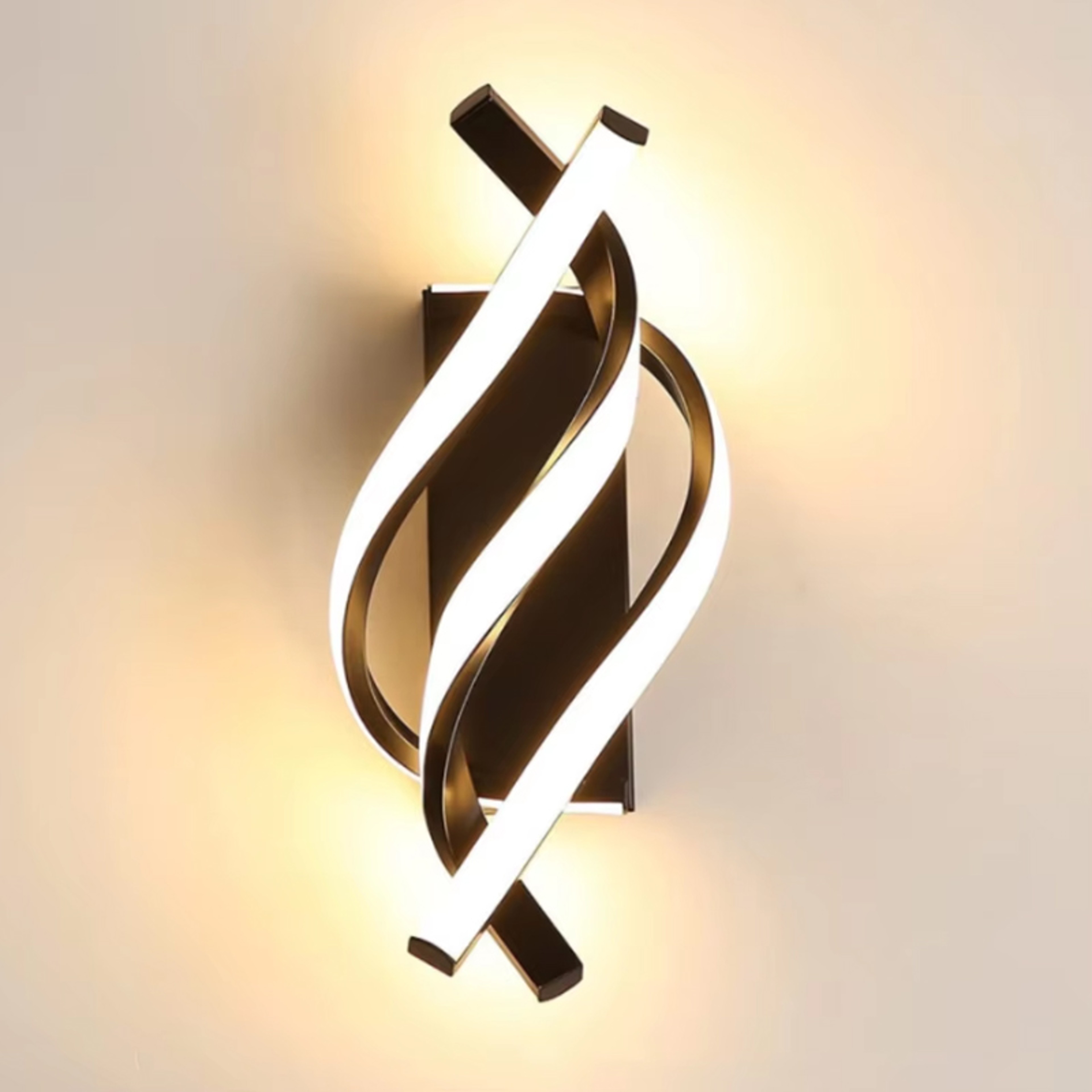 Modern LED Wall Lamp Curved Spiral Wall Sconce for Bedroom Living Room Hallway Indoor Lighting – view 1