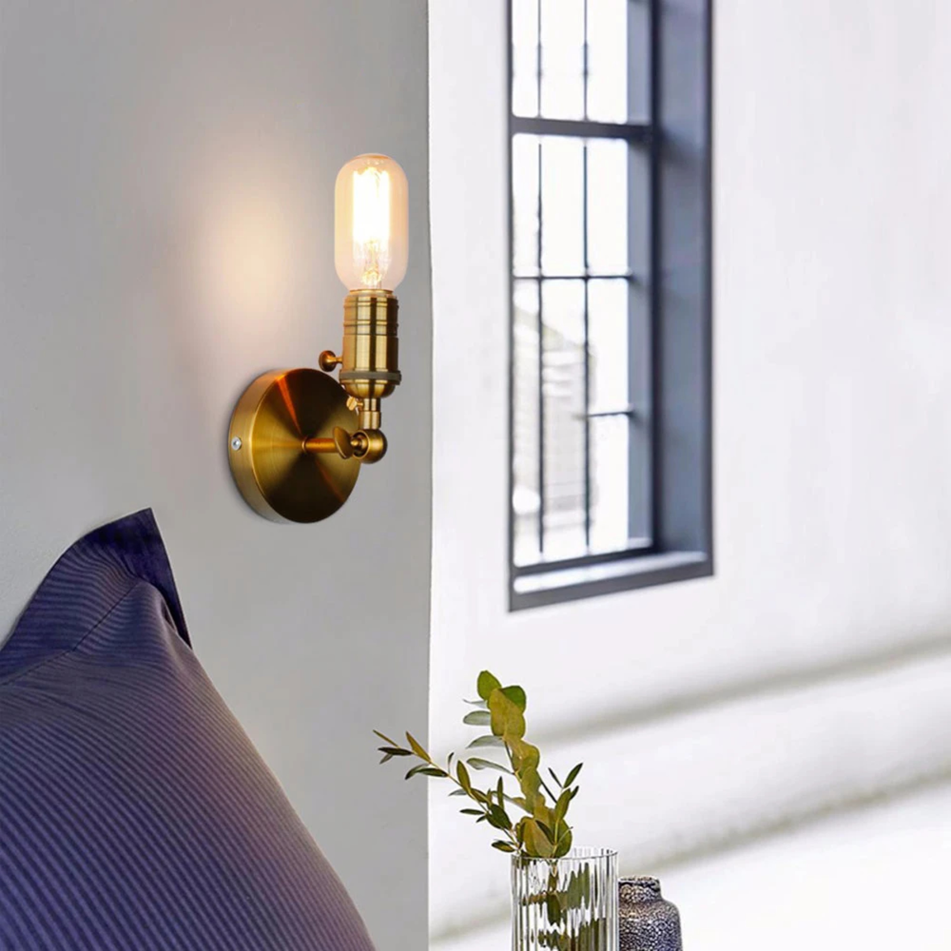 Vintage Industrial Wall Lamp Adjustable Swing Arm Wall Sconce for Bedroom Hallway and Reading Nook – view 4