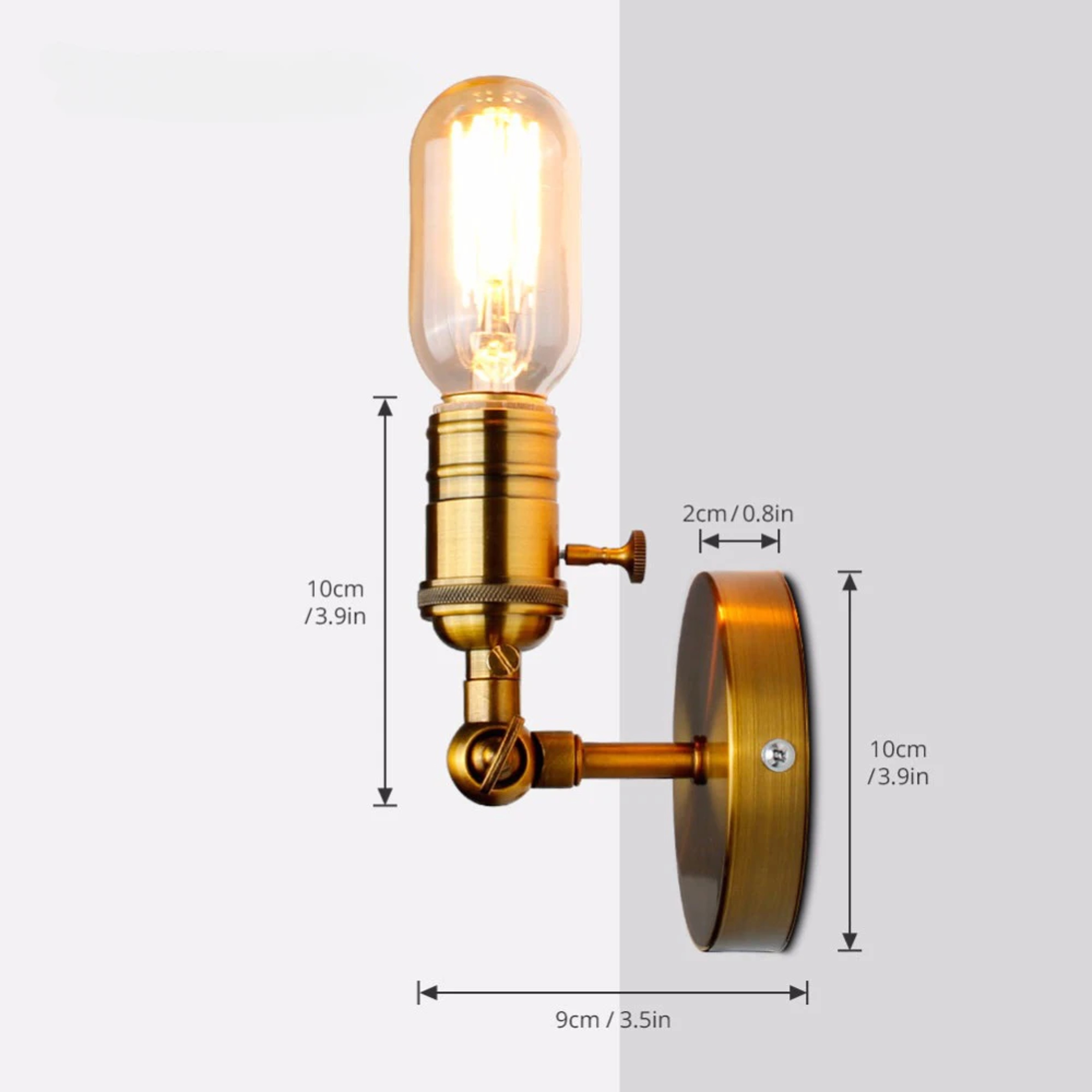 Vintage Industrial Wall Lamp Adjustable Swing Arm Wall Sconce for Bedroom Hallway and Reading Nook – view 5