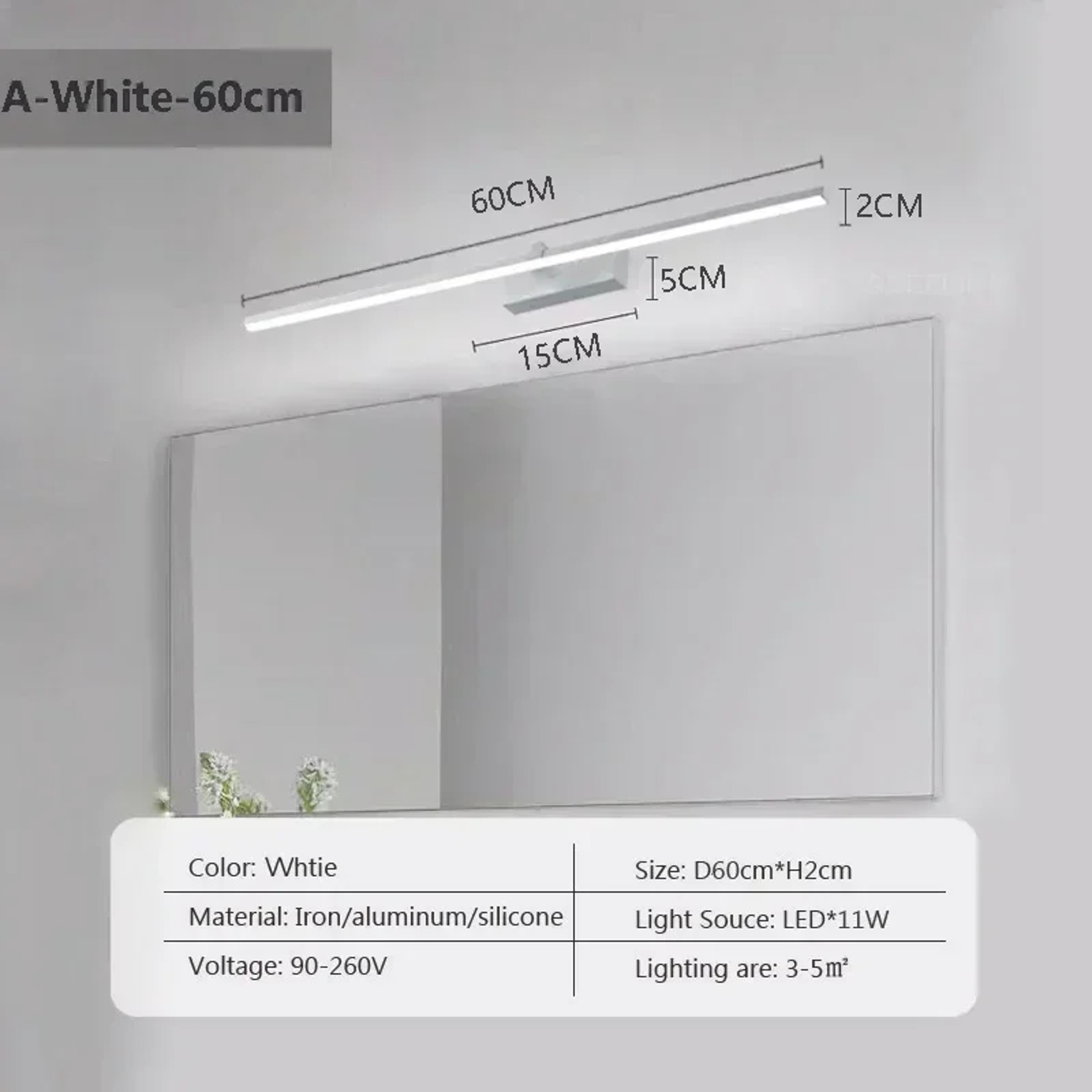 Modern LED Vanity Light Linear Bathroom Mirror Light Wall Sconce for Bathroom Bedroom Kitchen – view 8
