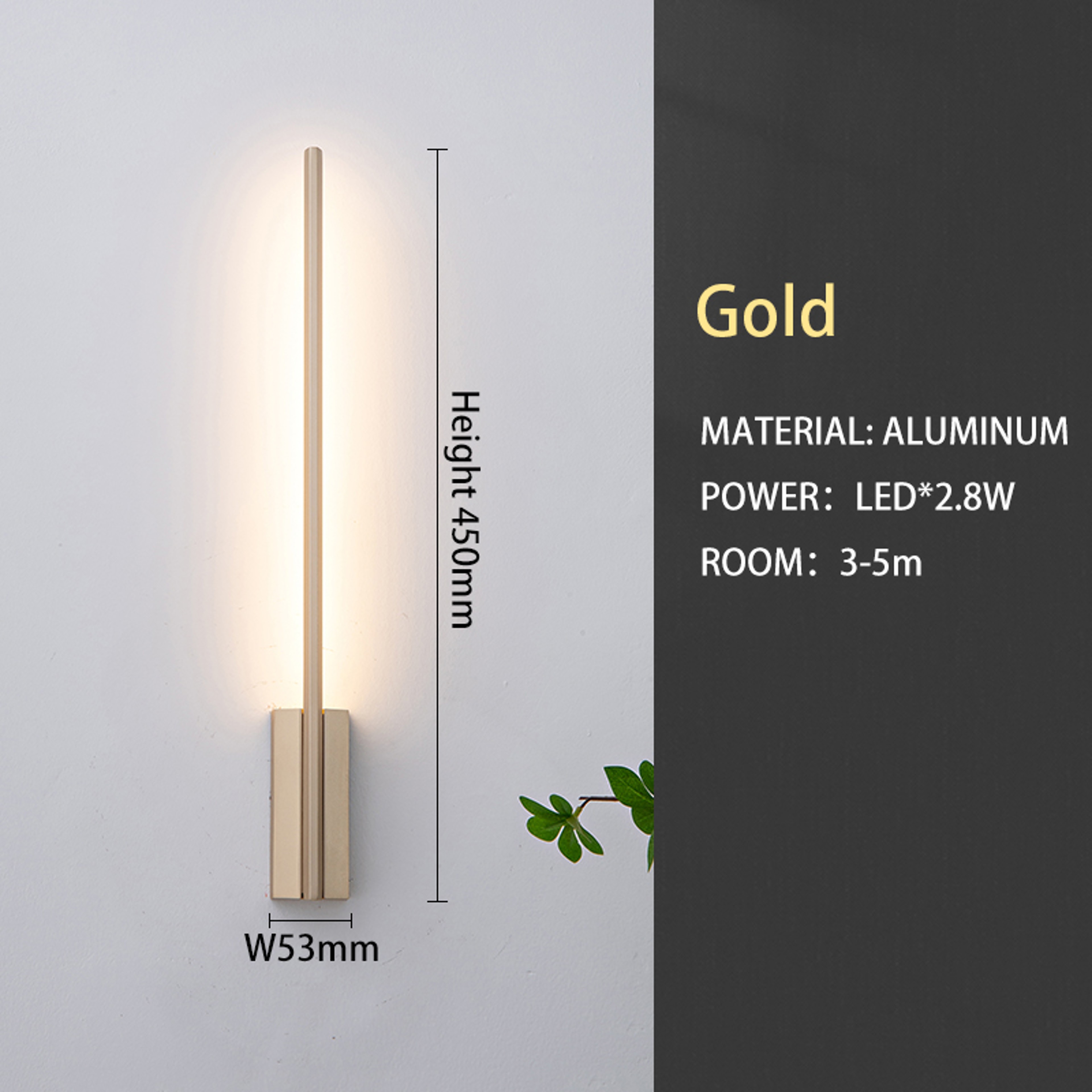 Modern Gold Wall Sconce Nordic LED Wall Lamp for Bedroom Living Room Hallway – view 8