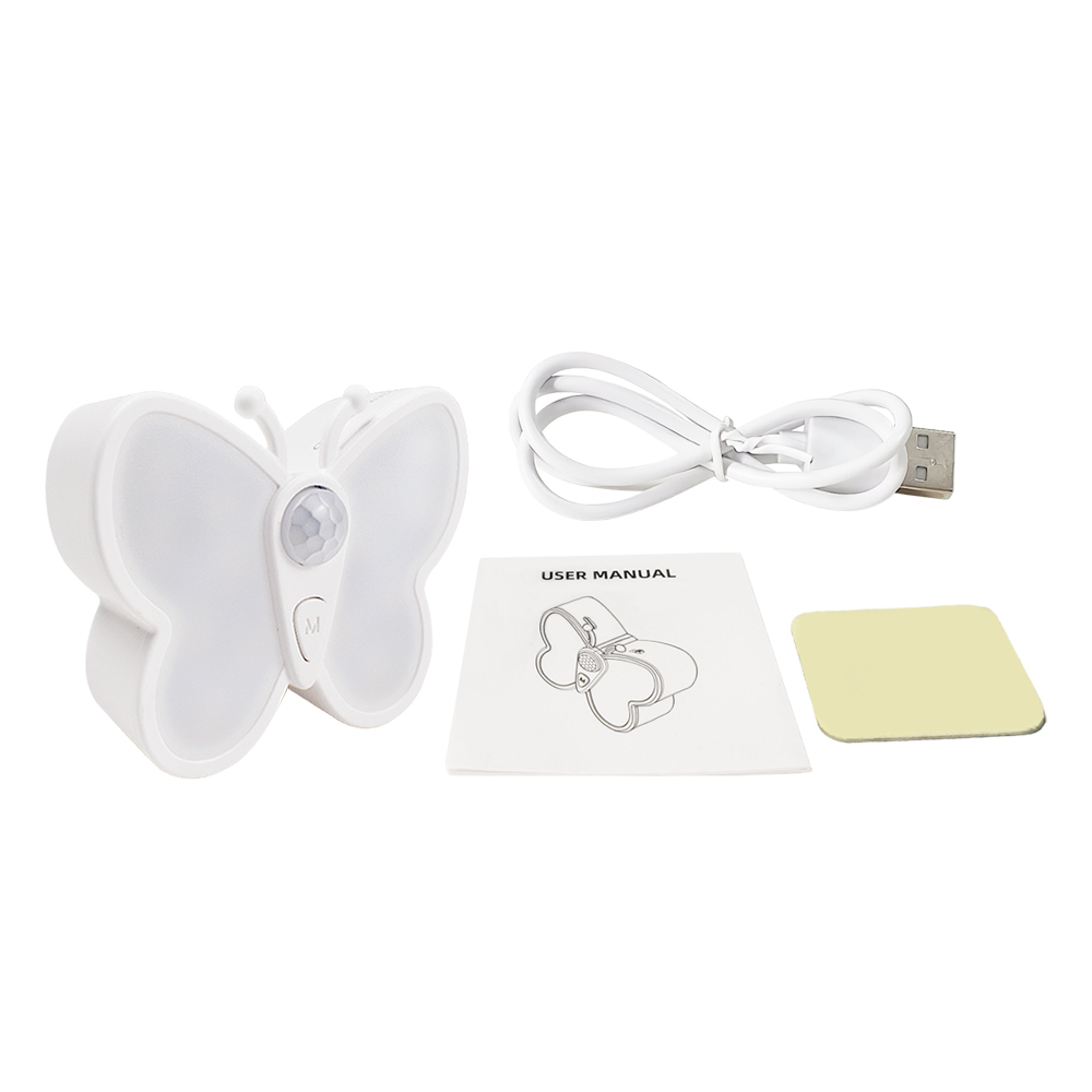 Butterfly Motion Sensor Night Light USB Rechargeable LED Wall Lamp With Dimmable Glow 5