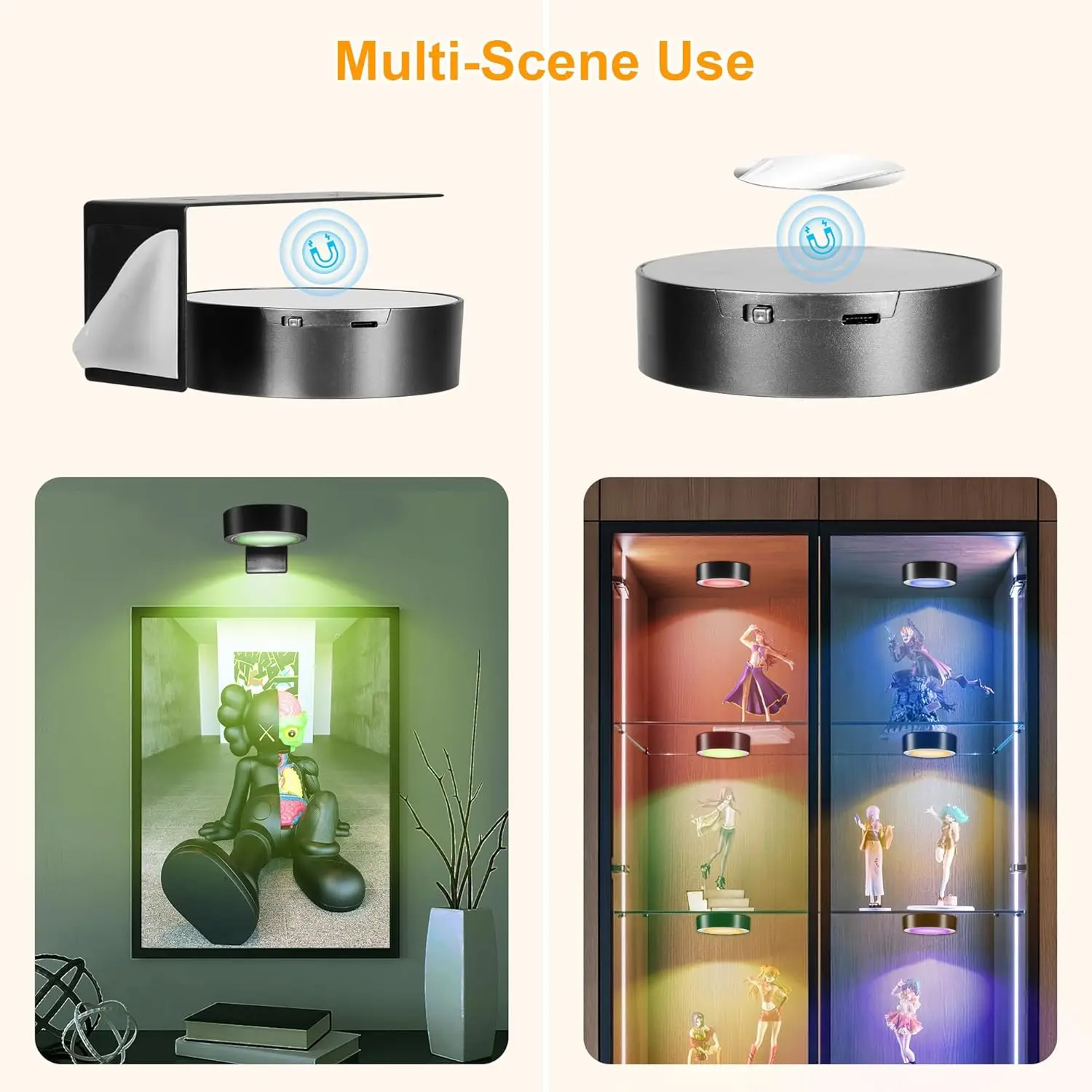 LED Picture Light With Remote Control Magnetic Battery Powered Art Display Lamp 4