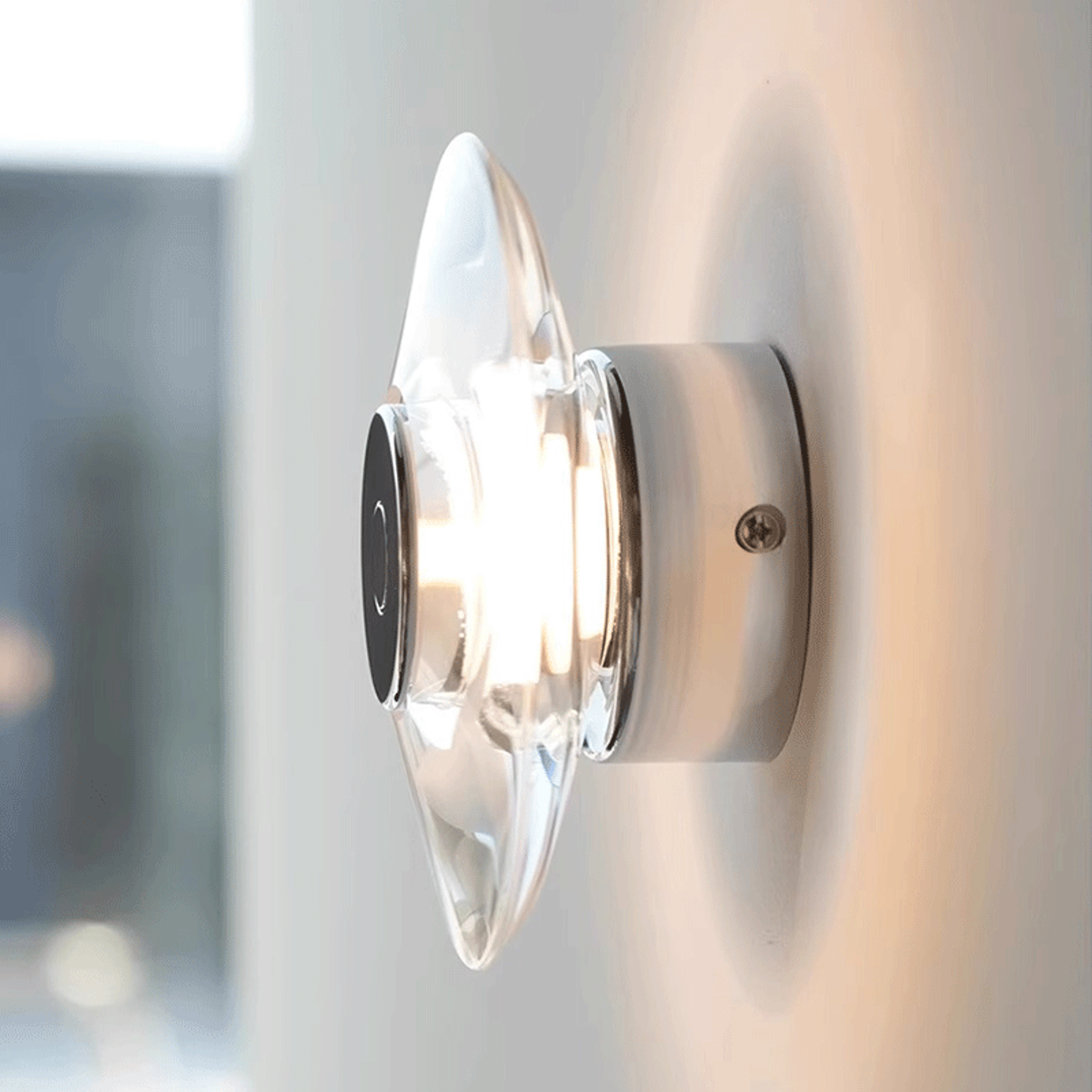 Modern Crystal LED Wall Sconce Round Bedside Light For Bedroom Living Room Hallway 5