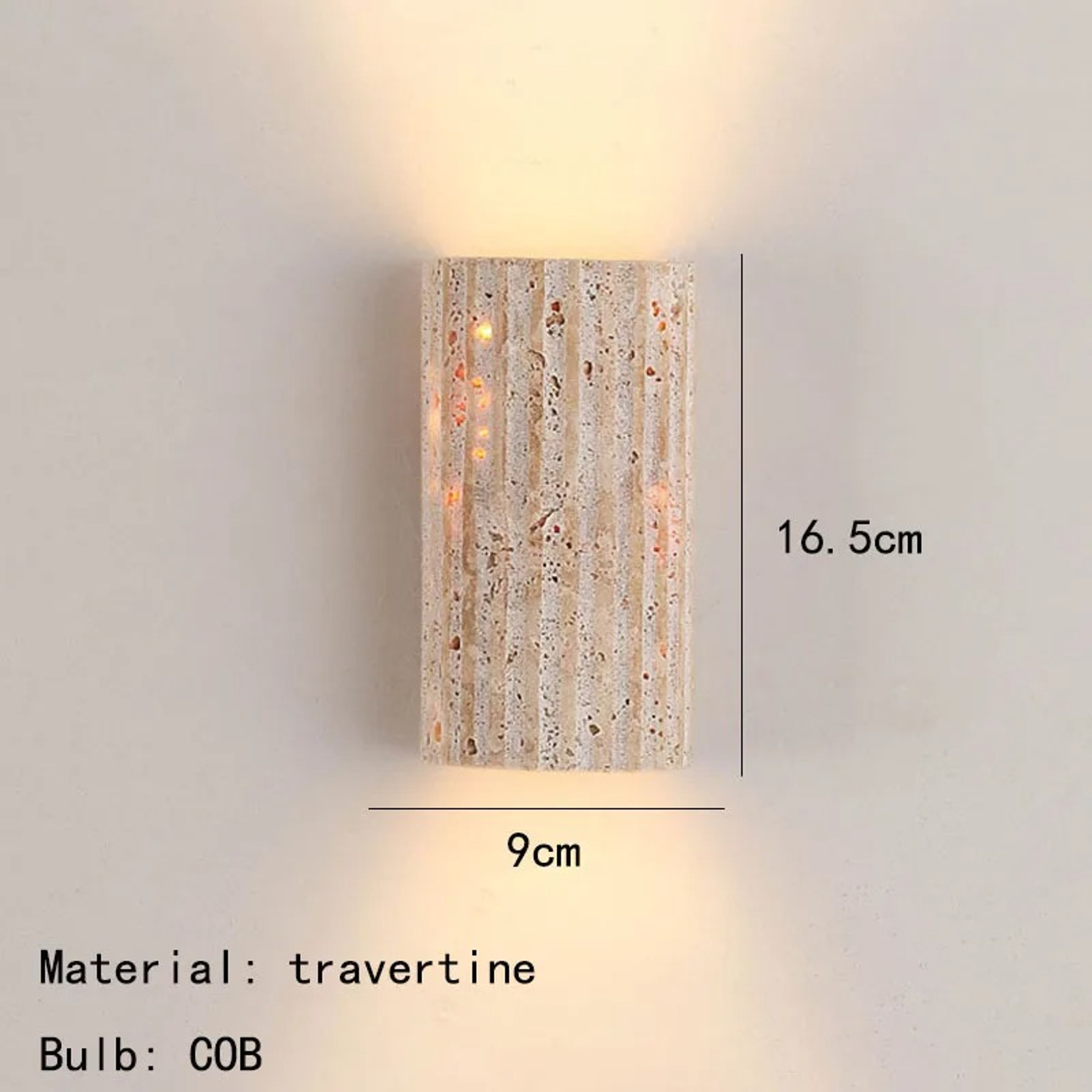 Natural Stone Wall Light Modern Wall Sconce 3000K LED Indoor Outdoor Bedside Lamp – view 7