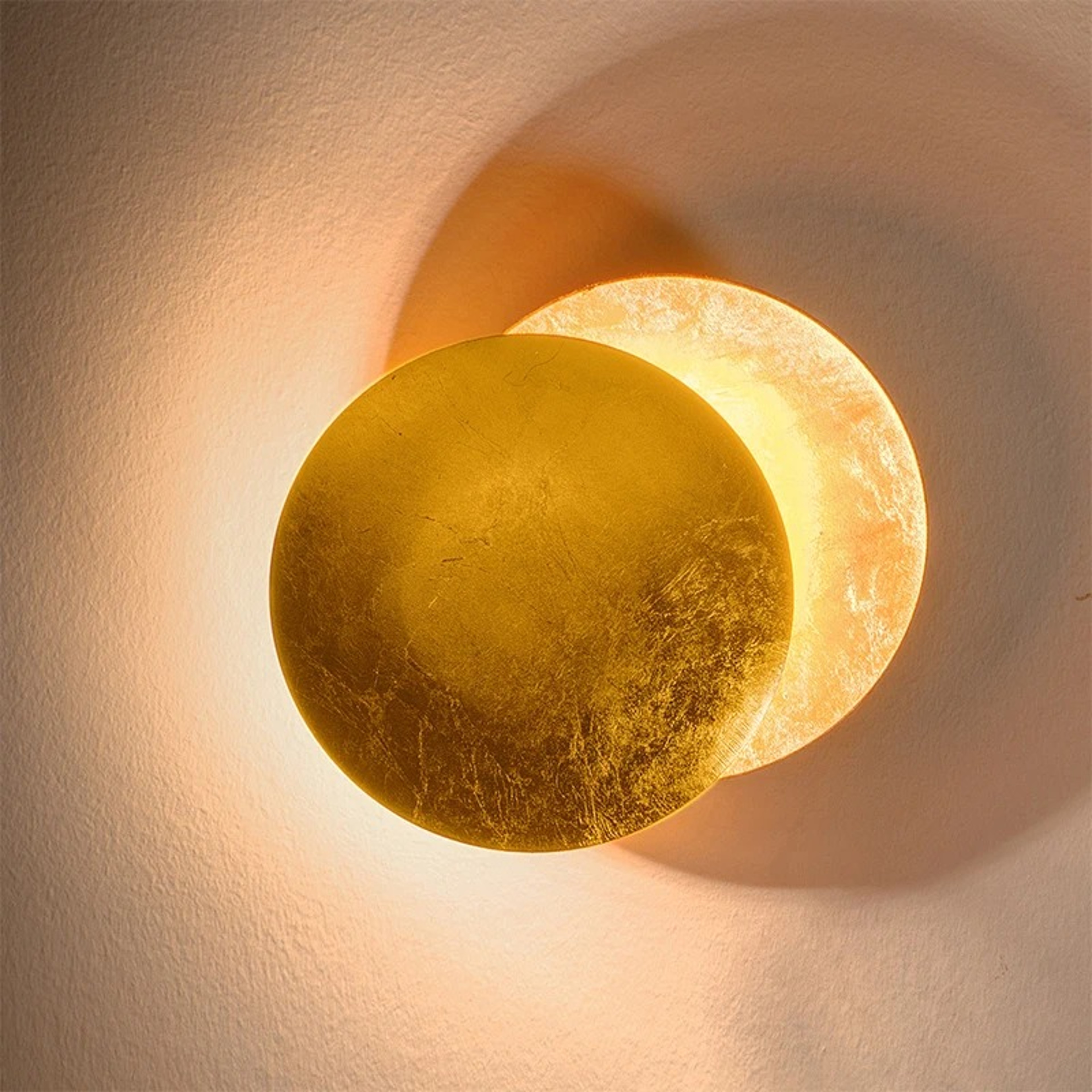 Creative Moon LED Wall Sconce Gold Round Modern Wall Light – view 1