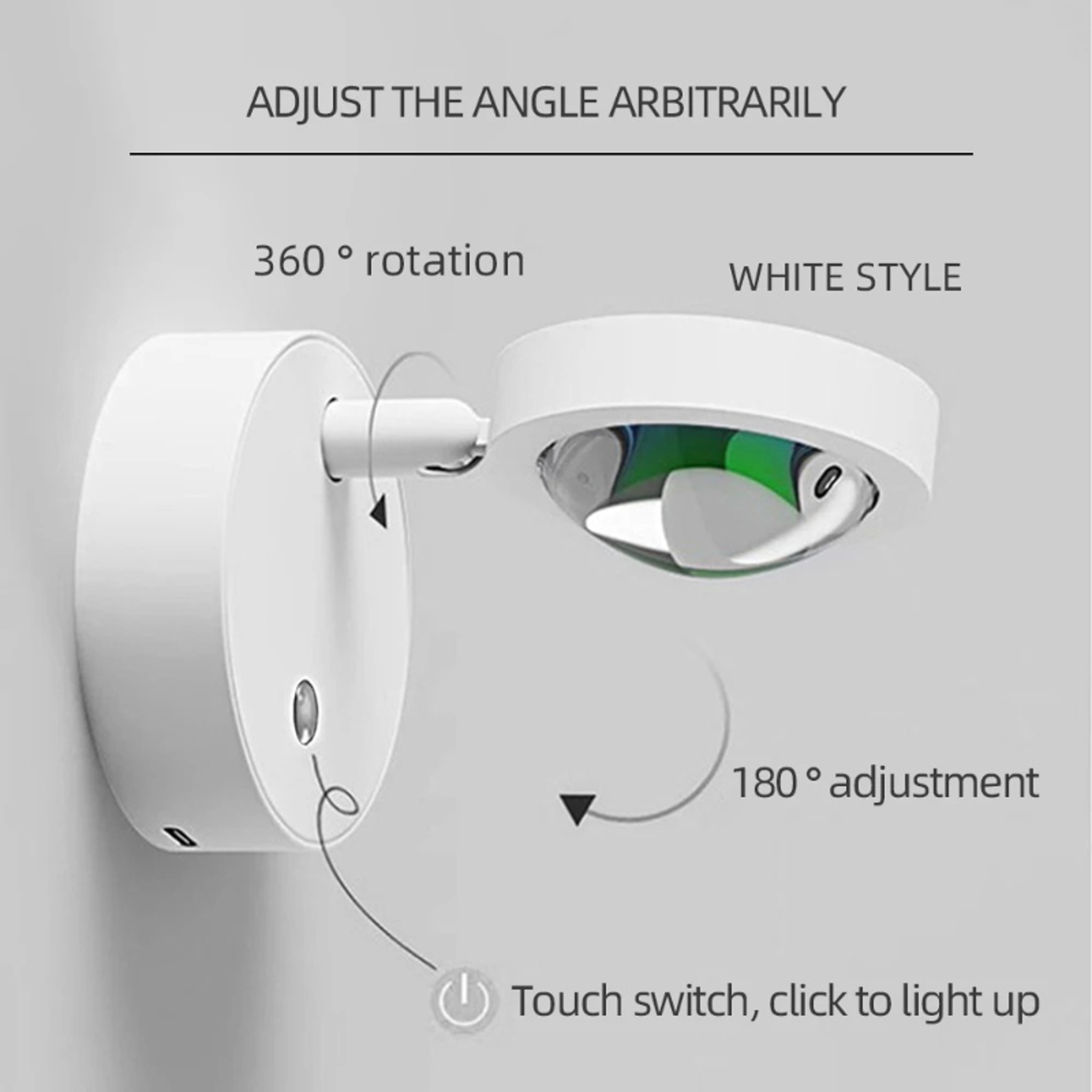 Sunset Projection Lamp Rechargeable Magnetic Wall Light with Touch Dimming – view 4