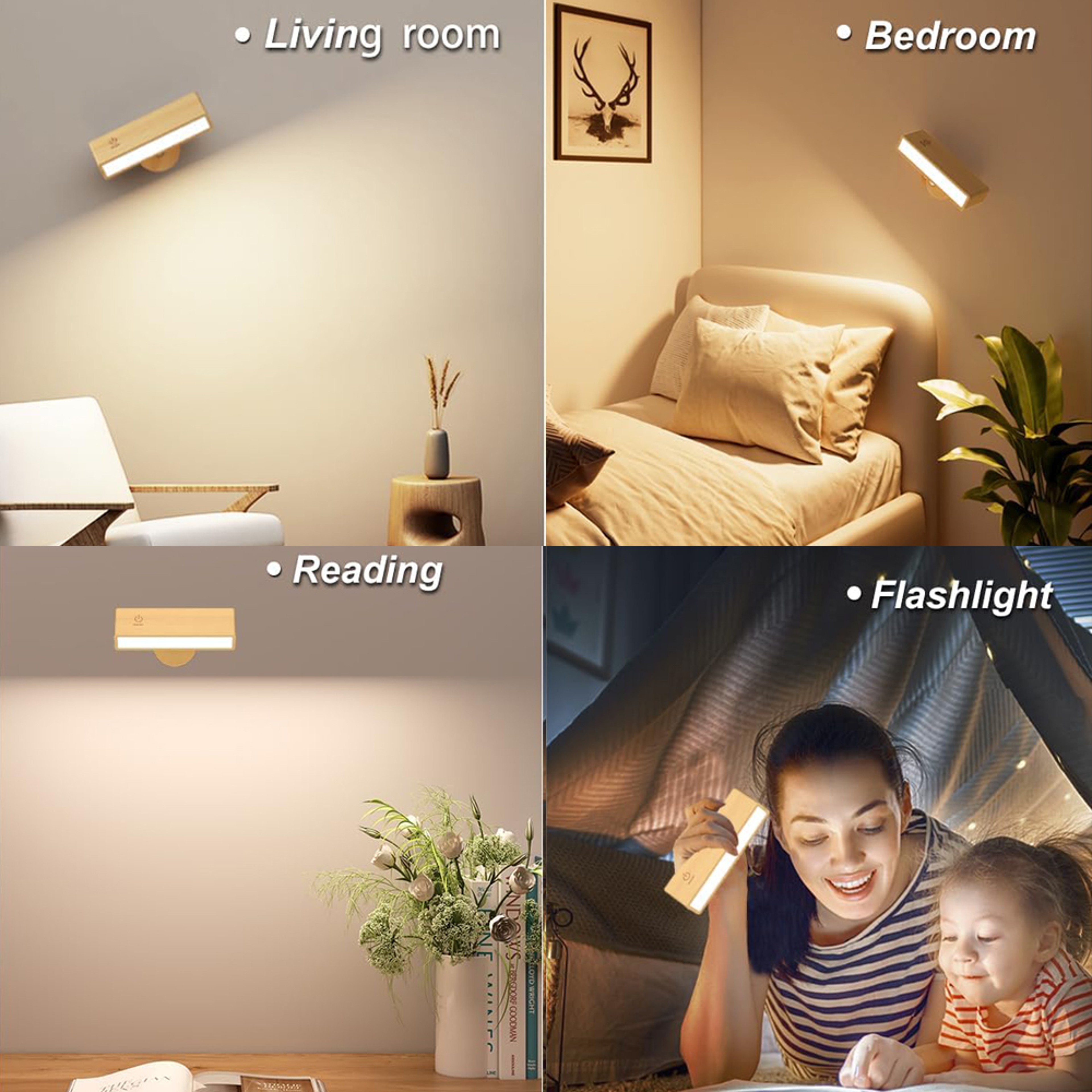 Portable LED Reading Light Rechargeable Book Light with Touch Control and Remote – view 6